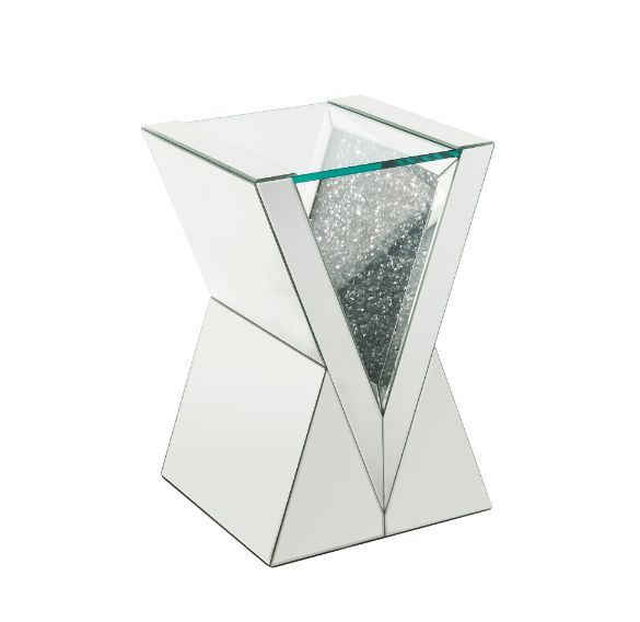 Noralie - End Table - Clear Glass, Mirrored & Faux Diamonds - Urban Living Furniture (Los Angeles, CA)