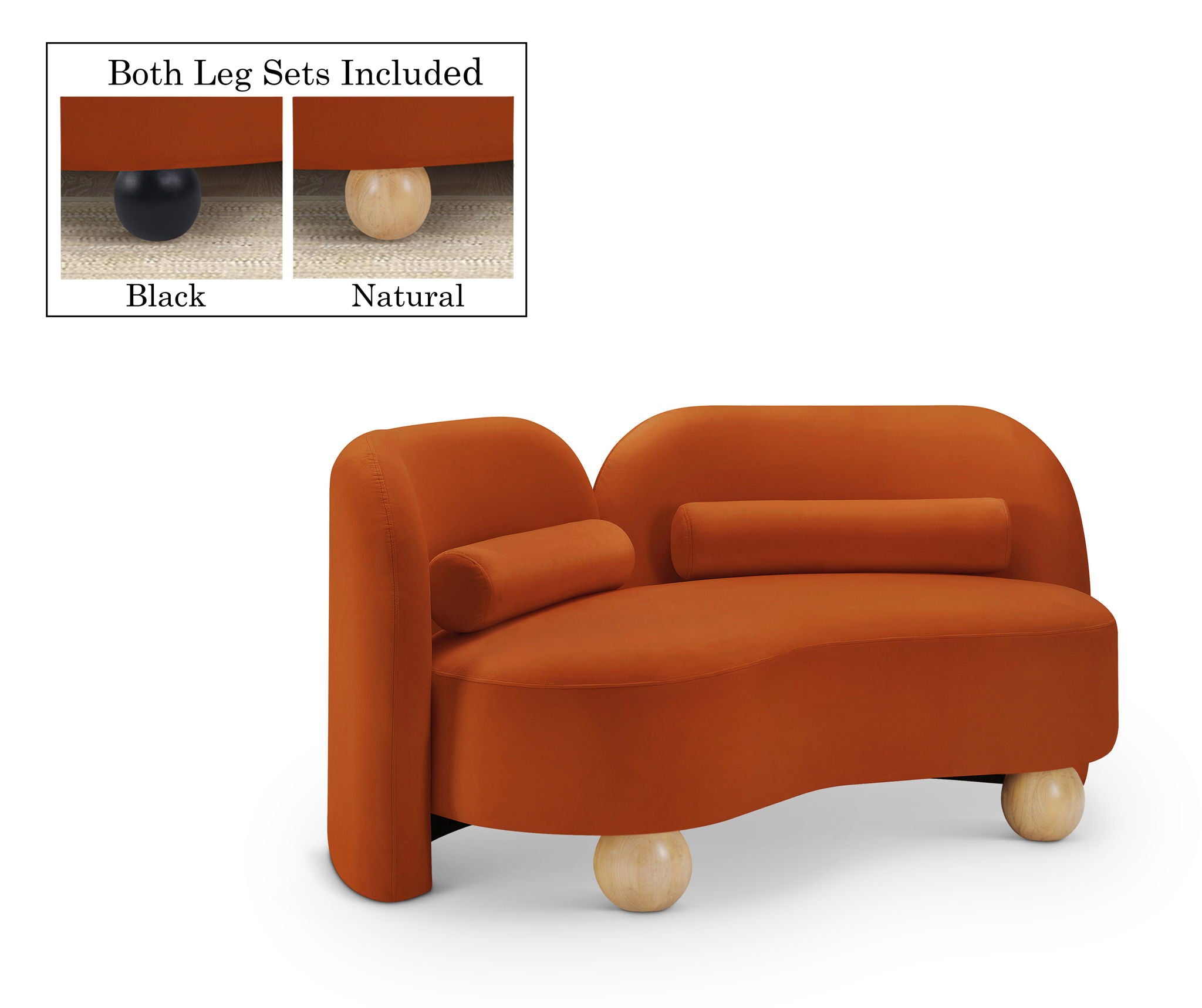 Daphne - Velvet Loveseat - Urban Living Furniture (Los Angeles, CA)