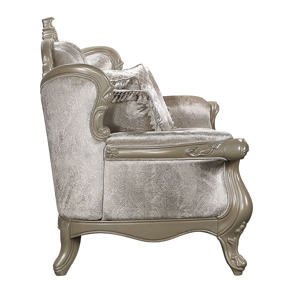 Libertee - Sofa With 5 Pillows - Beige Fabric & Champagne - Urban Living Furniture (Los Angeles, CA)