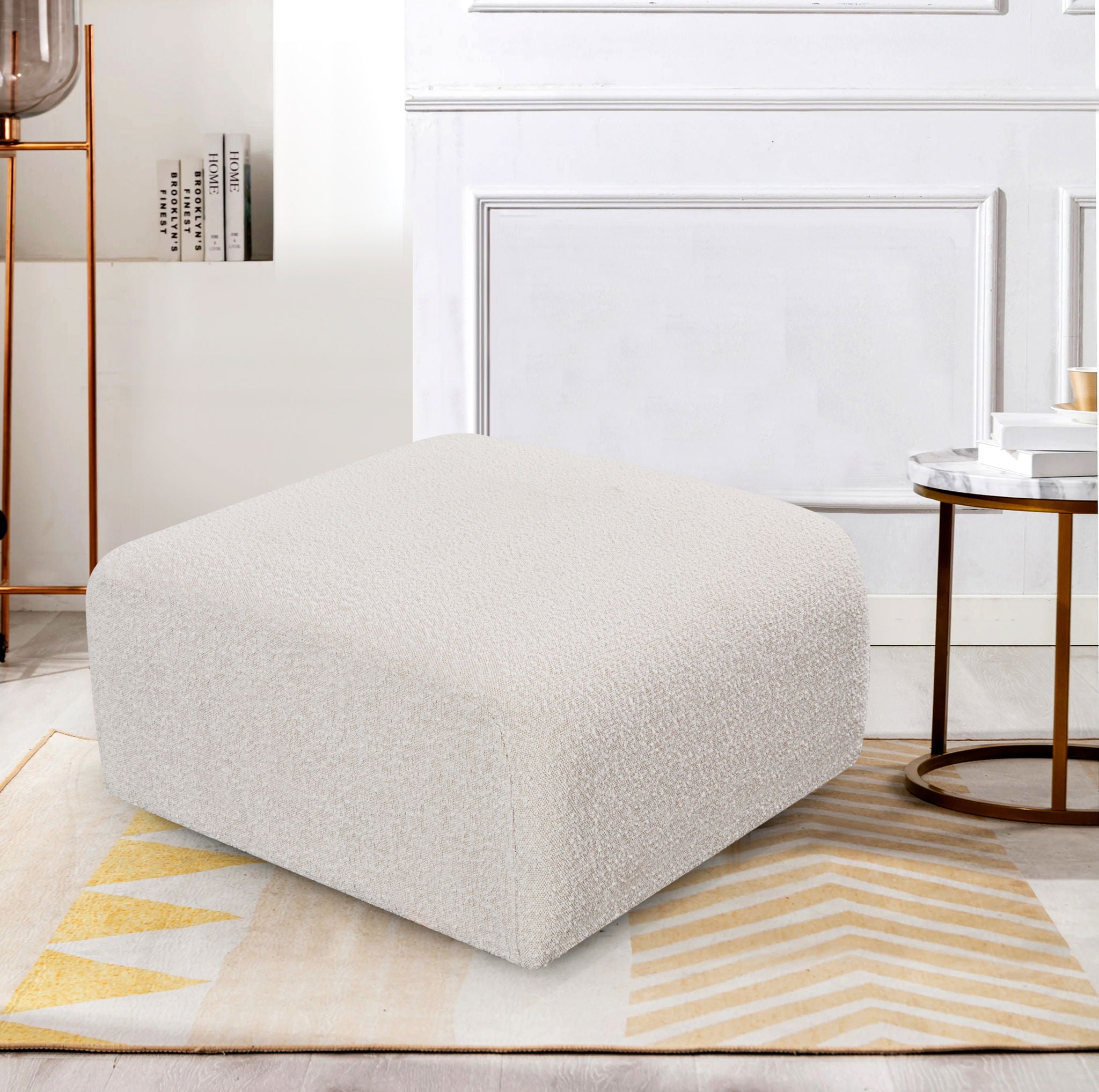 Arc - Boucle Fabric Ottoman - Urban Living Furniture (Los Angeles, CA)