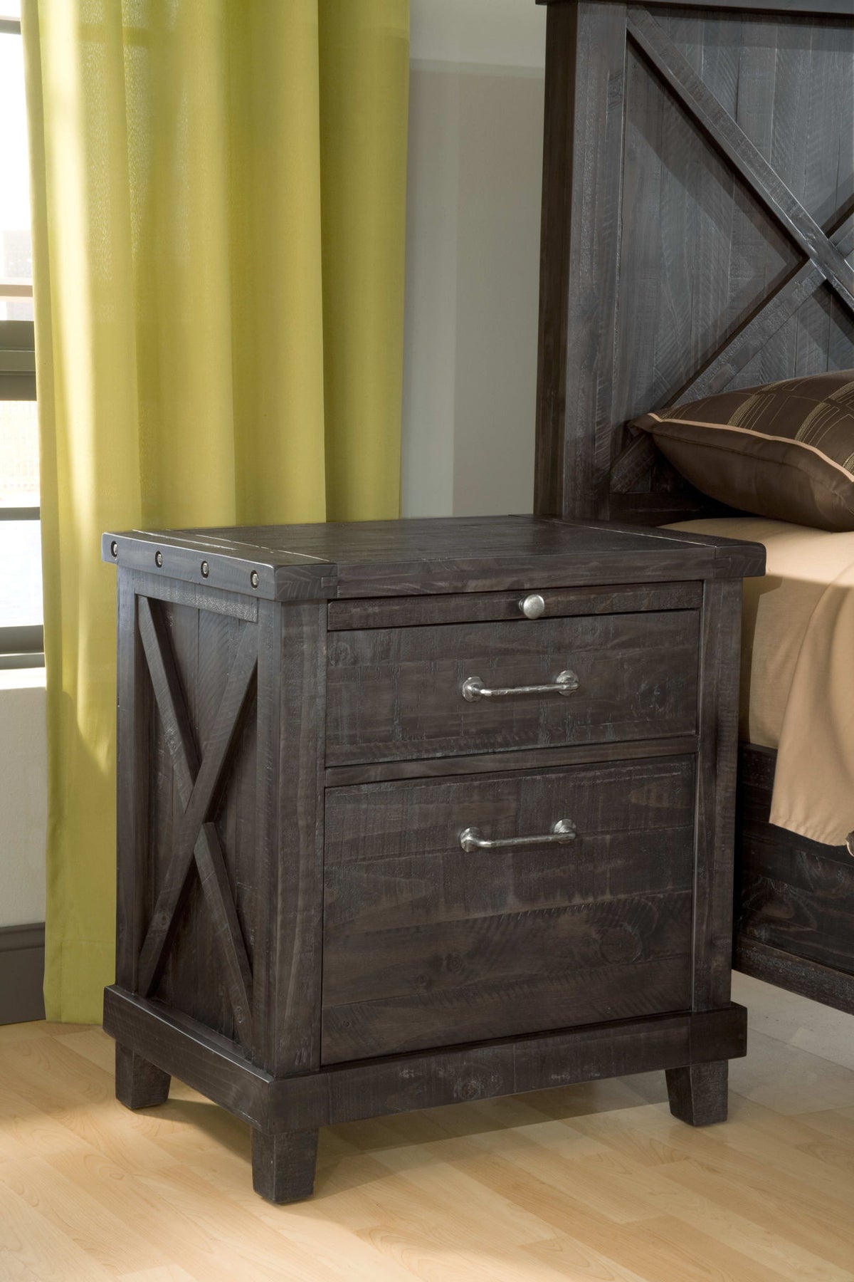 Yosemite - Solid Wood Nightstand - Cafe
