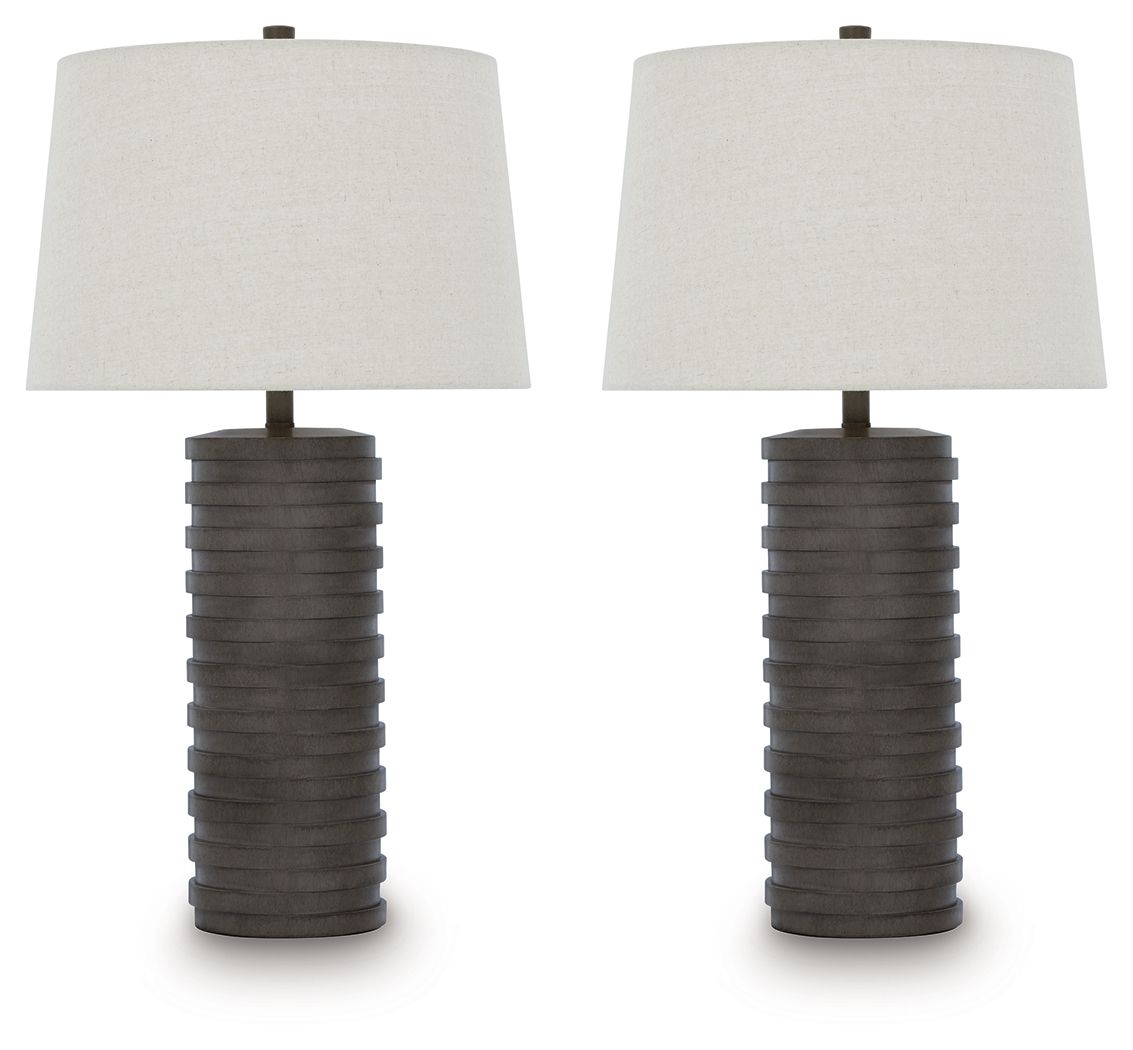 Neilett - Poly Table Lamp (Set of 2) - Antique Brown