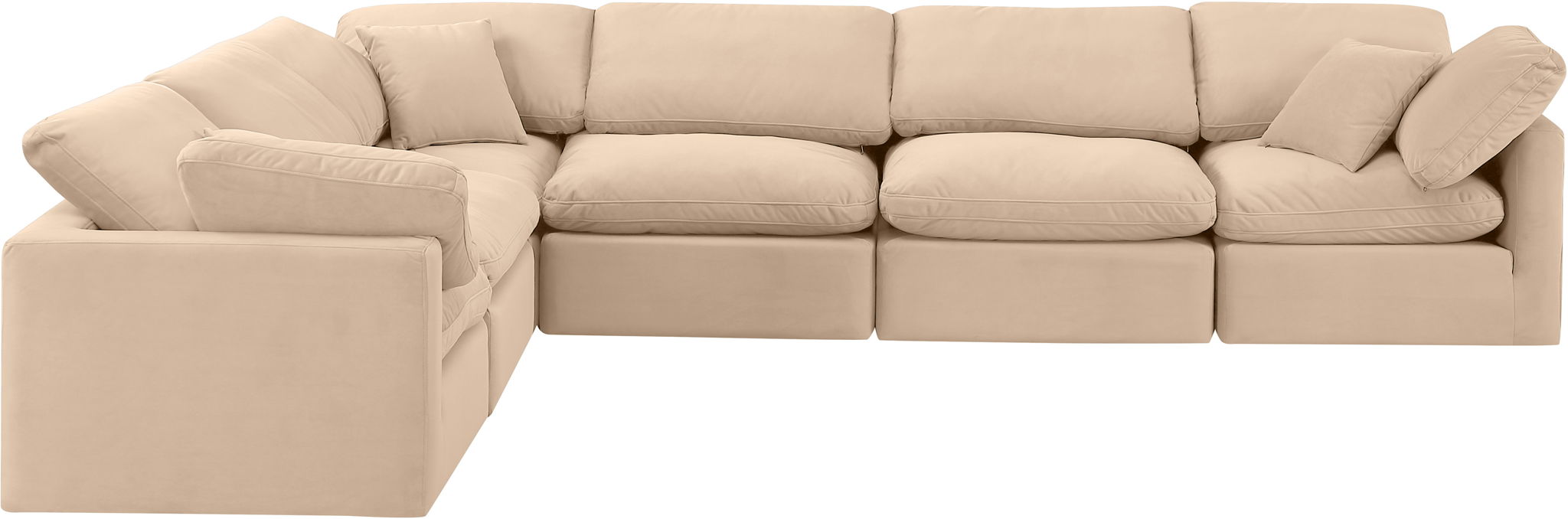 Indulge - Velvet 6 Piece Modular Corner Sectional - Urban Living Furniture (Los Angeles, CA)