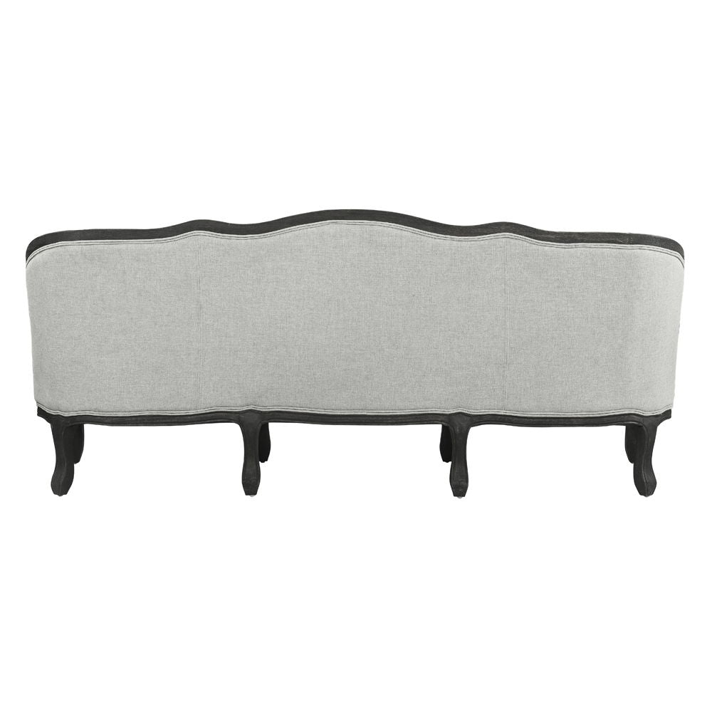 Samael - Sofa With 3 Pillows - Gray Linen & Dark Brown - Urban Living Furniture (Los Angeles, CA)