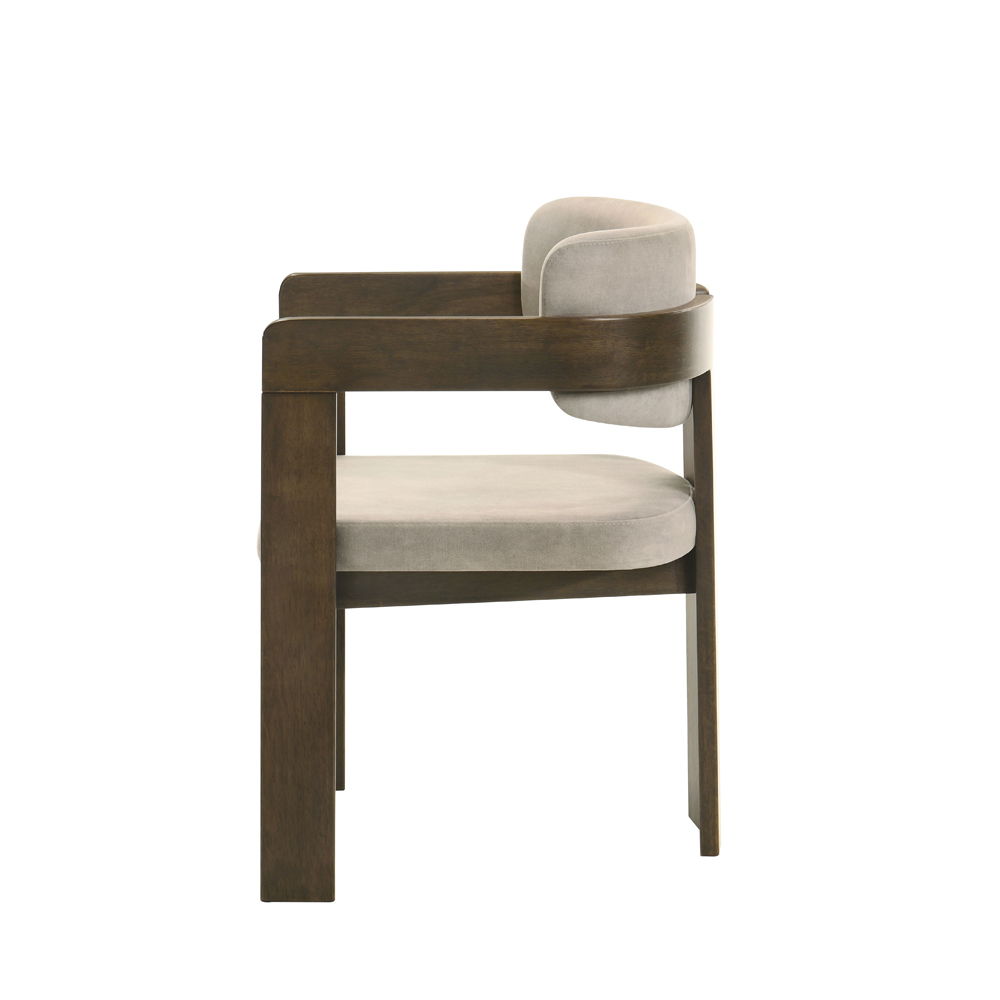 Destin - Side Chair - Light Gray Fabric & Walnut - Urban Living Furniture (Los Angeles, CA)