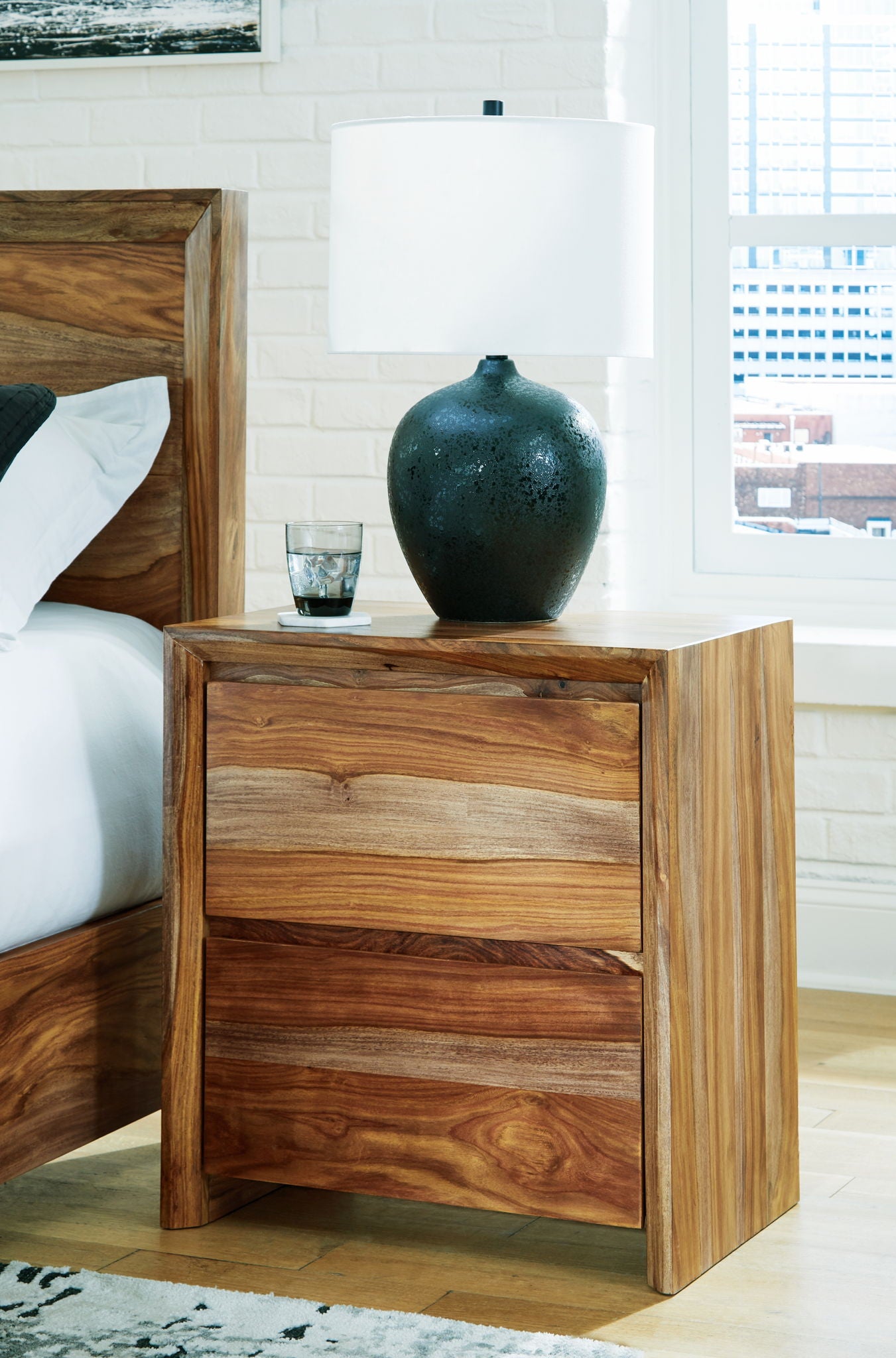 Dressonni - Brown - Two Drawer Night Stand - Urban Living Furniture (Los Angeles, CA)