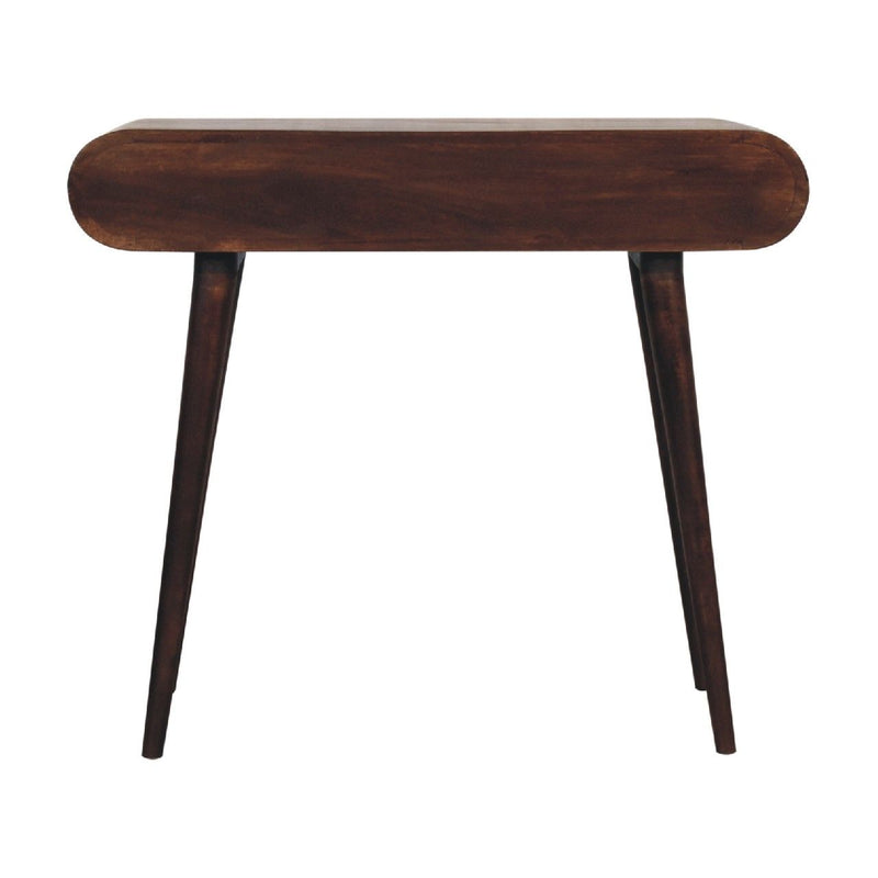 Curved Edge Console Table - Walnut