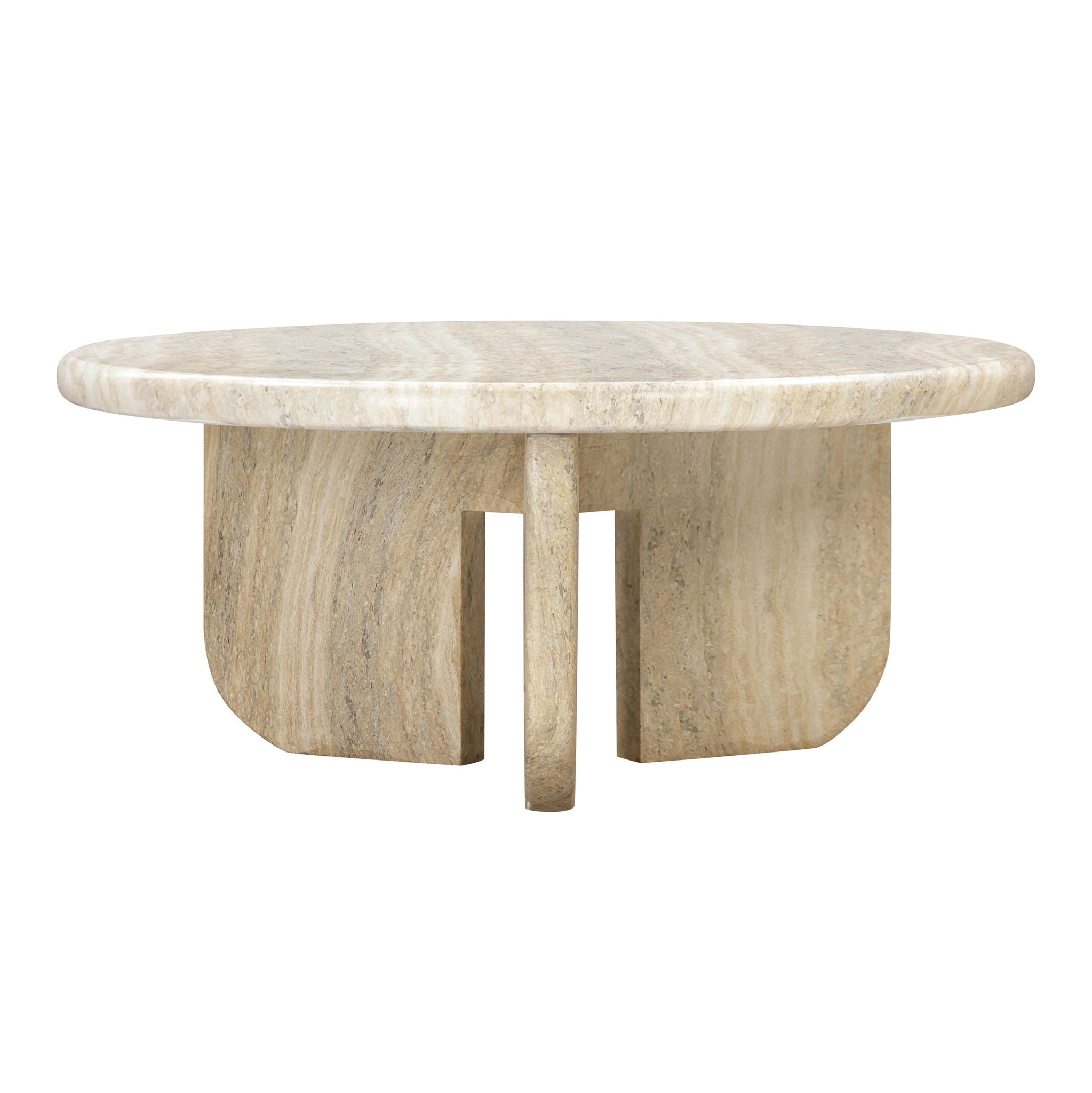 Patrizia - Concrete Round Coffee Table - Natural - Urban Living Furniture (Los Angeles, CA)