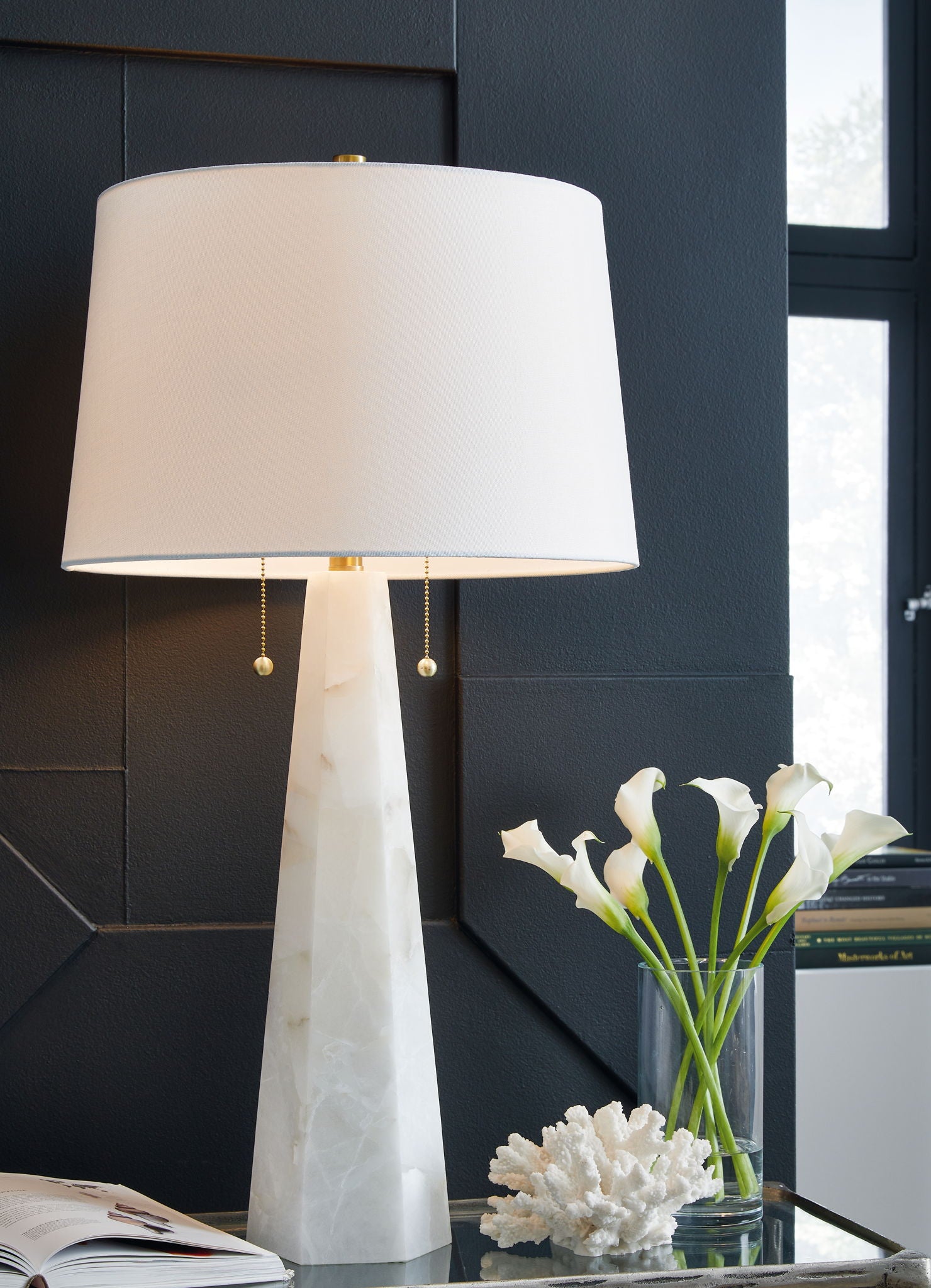 Laurellen - White - Alabaster Table Lamp - Urban Living Furniture (Los Angeles, CA)
