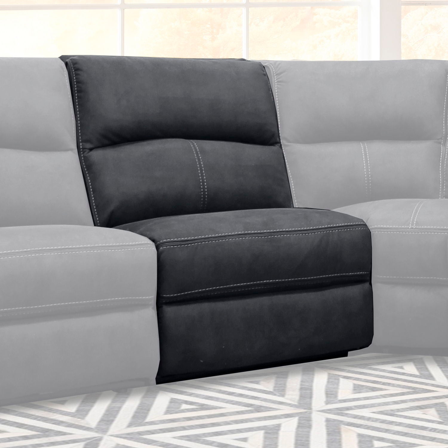Polaris - Armless Chair - Slate - Urban Living Furniture (Los Angeles, CA)