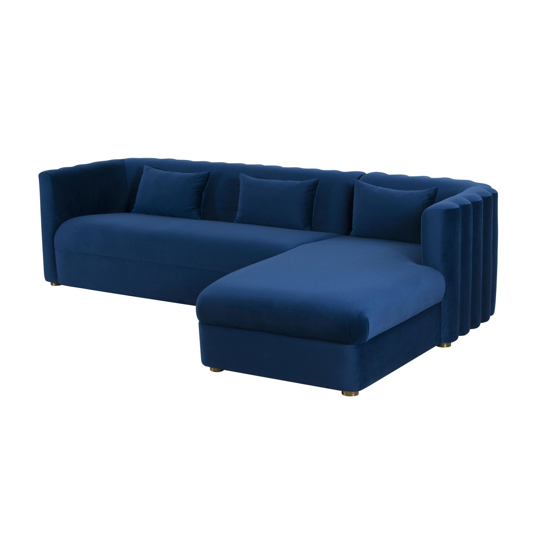 Callie - Velvet Sectional - RAF - Urban Living Furniture (Los Angeles, CA)