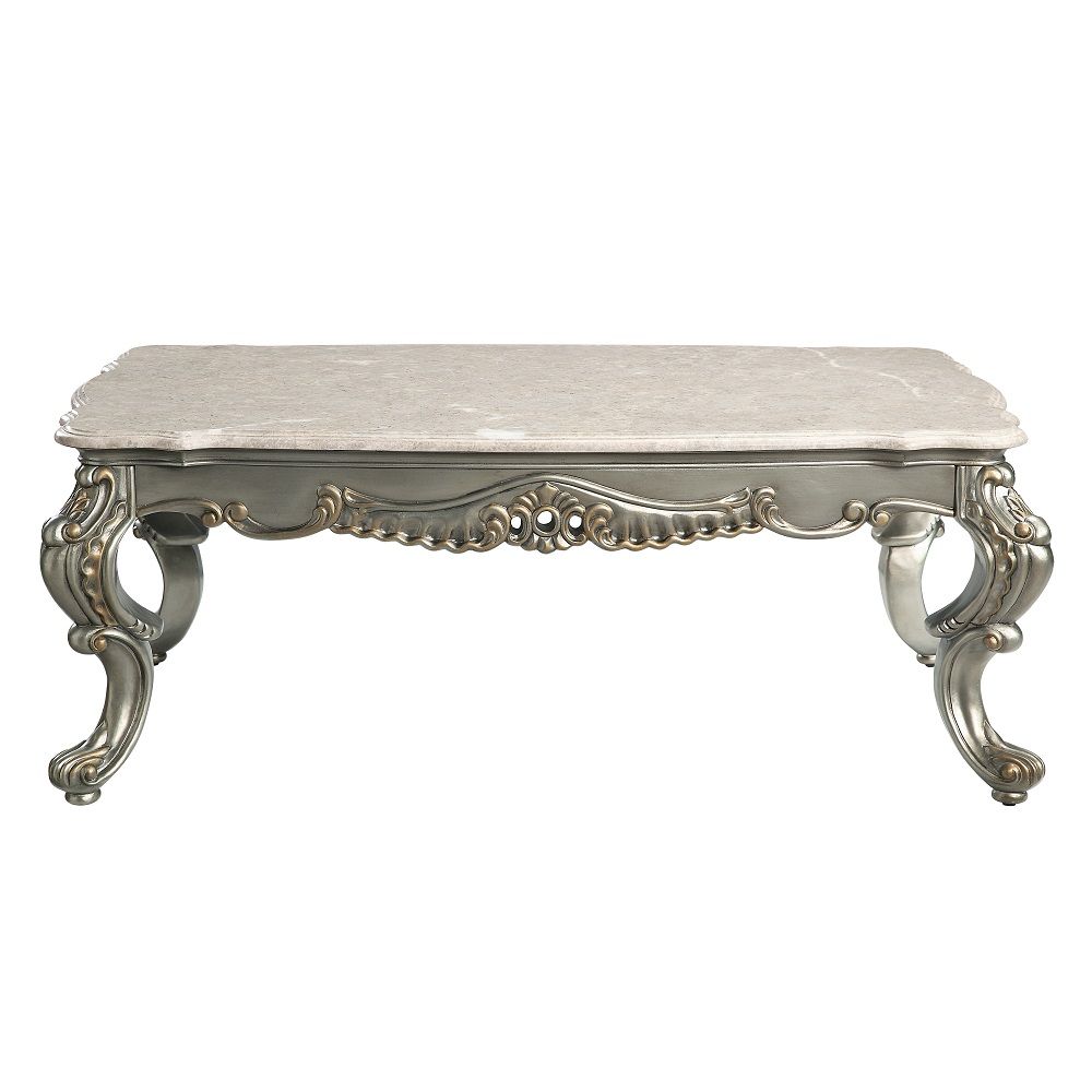 Miliani - Coffee Table With Marble Top - Natural Antique Bronze - Urban Living Furniture (Los Angeles, CA)