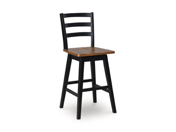 Wildenauer - Brown / Black - Tall Swivel Barstool (Set of 2) - Urban Living Furniture (Los Angeles, CA)