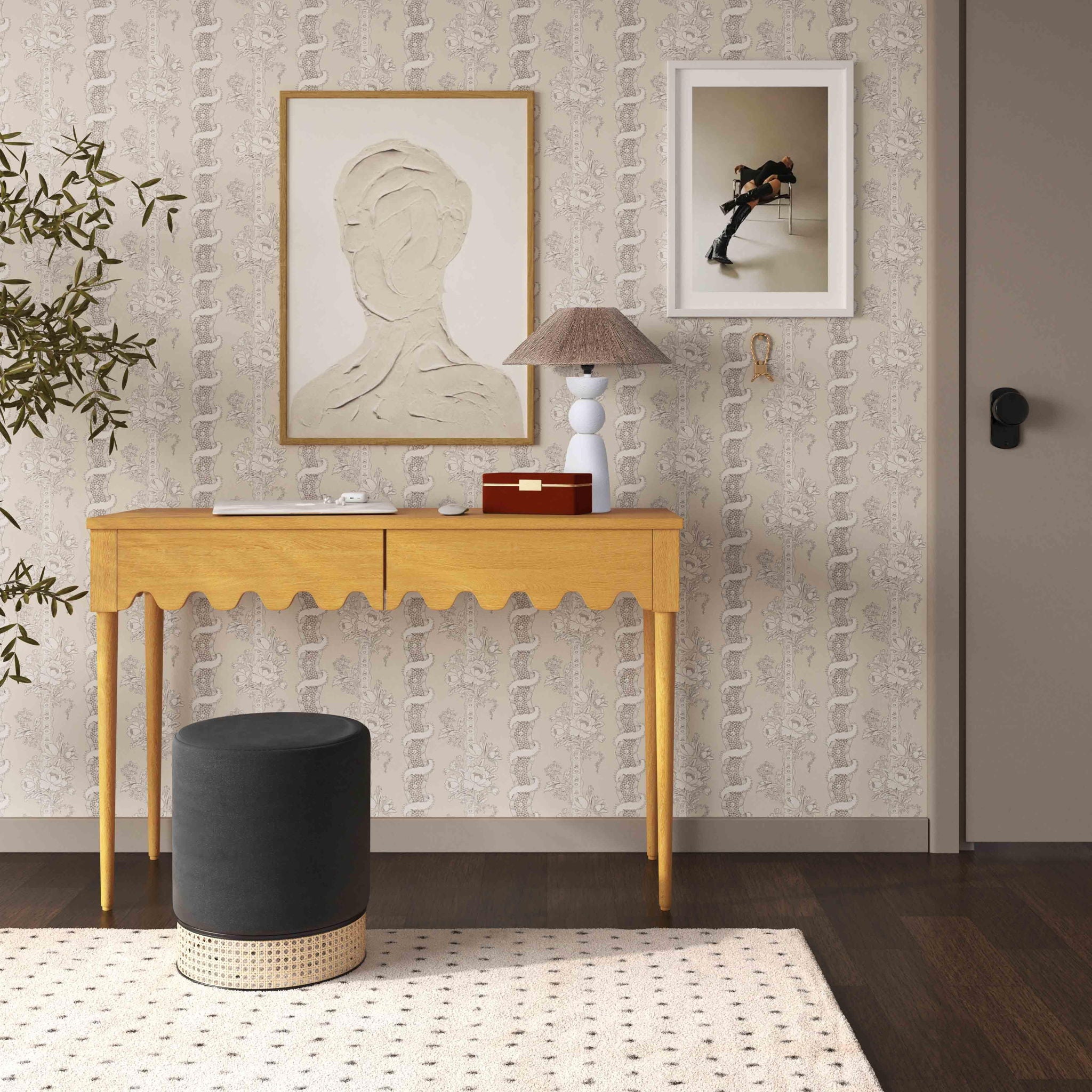 Oodle - 2 Drawer Desk - Natural Ash - Urban Living Furniture (Los Angeles, CA)