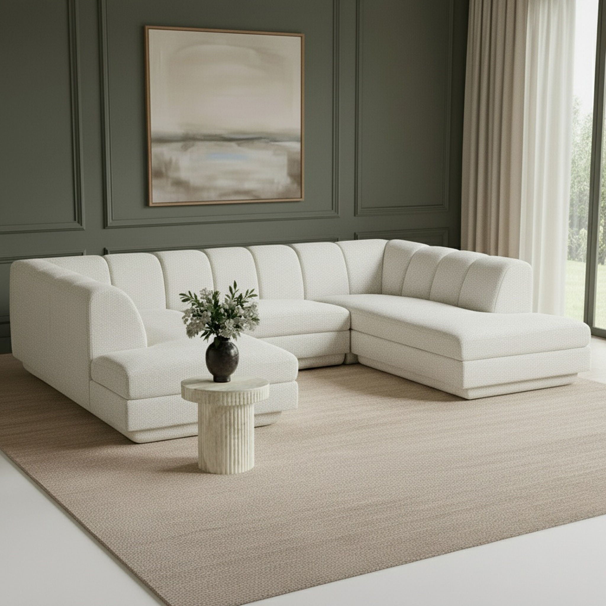 Modari - Sectional - Cream - Urban Living Furniture (Los Angeles, CA)