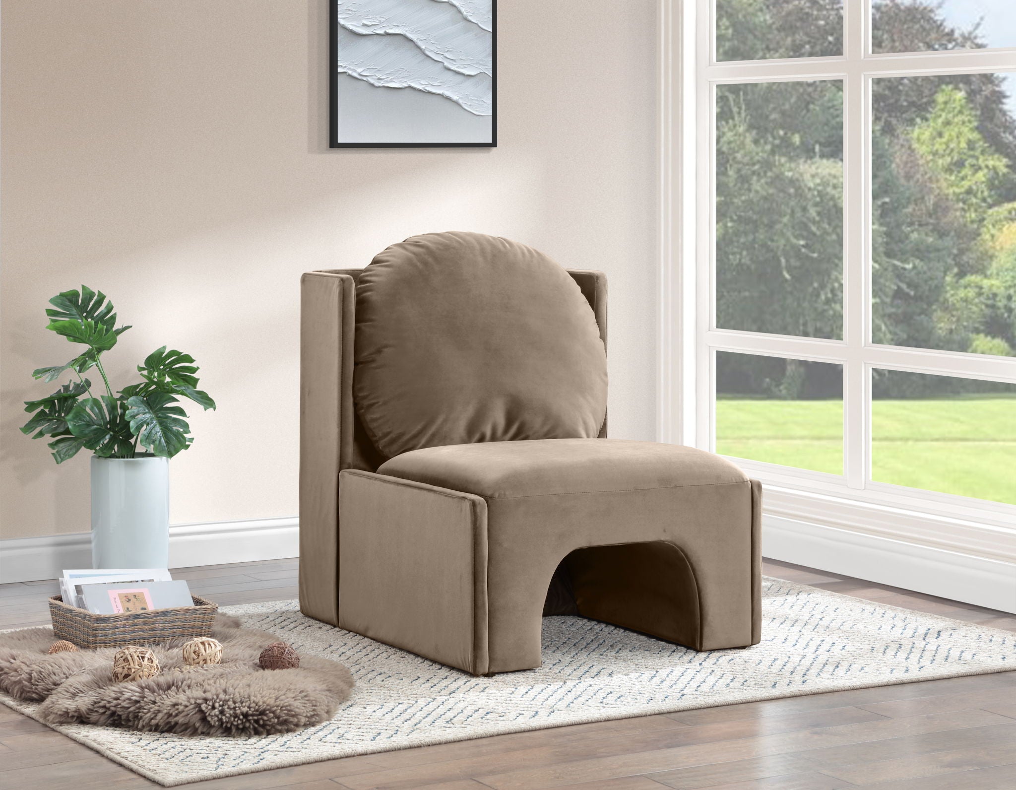 Sigma - Velvet Accent Chair - Urban Living Furniture (Los Angeles, CA)