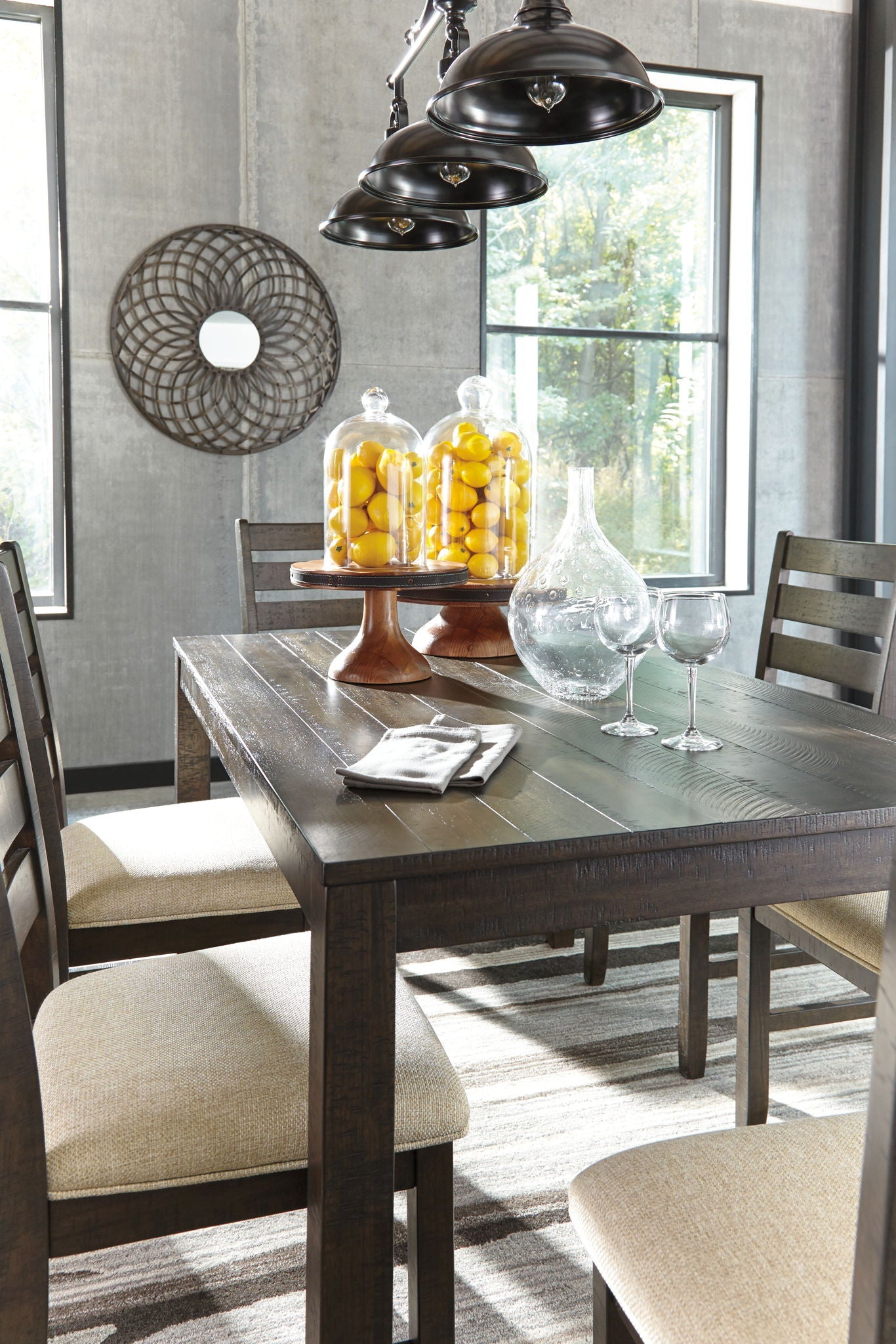 Rokane - Brown - Dining Room Table Set (Set of 7) - Urban Living Furniture (Los Angeles, CA)