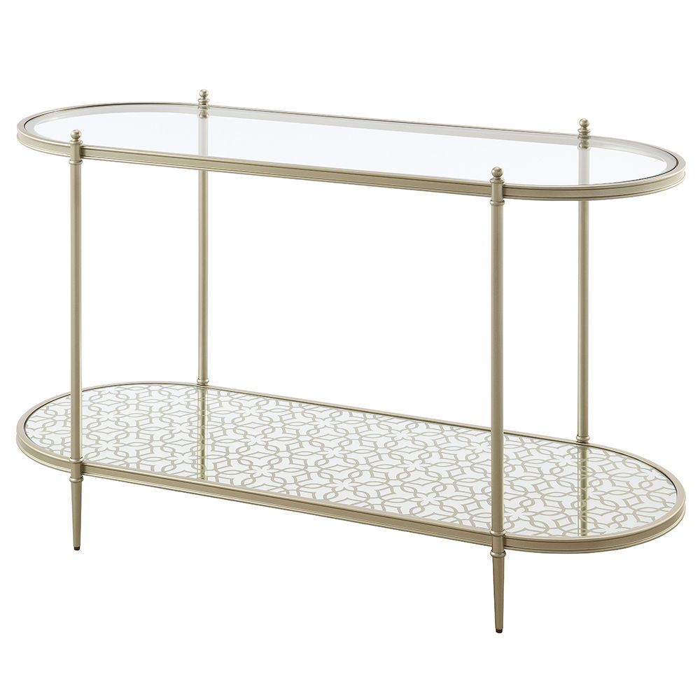Zaba - Sofa Table - Glass Top & Champagne - Urban Living Furniture (Los Angeles, CA)