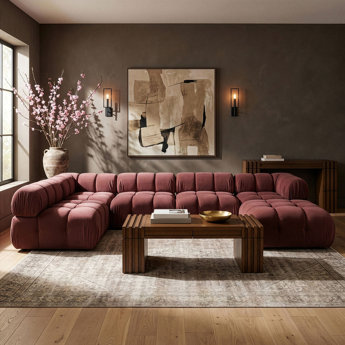 Orin - 6 Piece Modular Sectional (3 Modular Chairs, 2 Corner Chairs & Ottoman)
