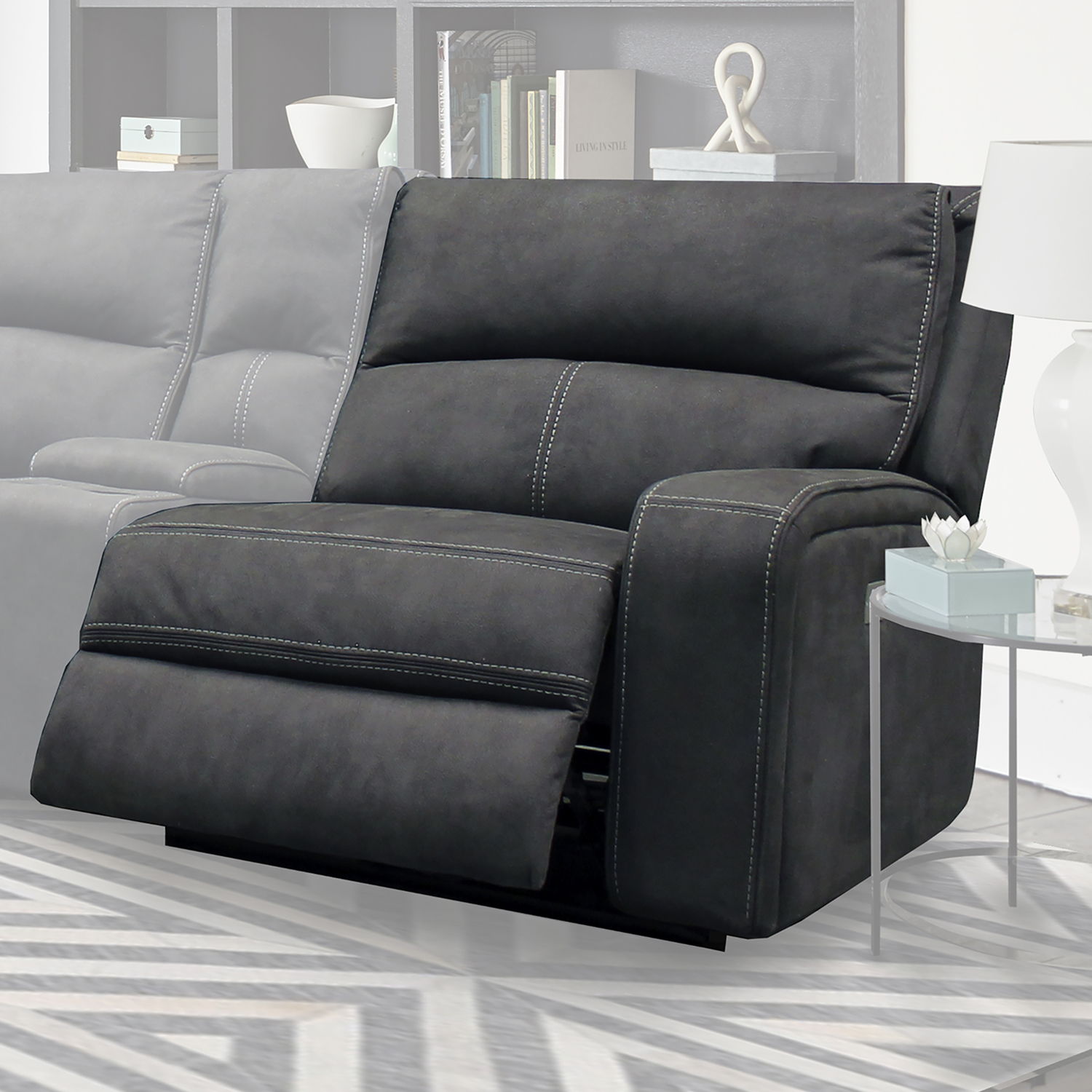 Polaris - Power Right Arm Facing Recliner - Slate - Urban Living Furniture (Los Angeles, CA)
