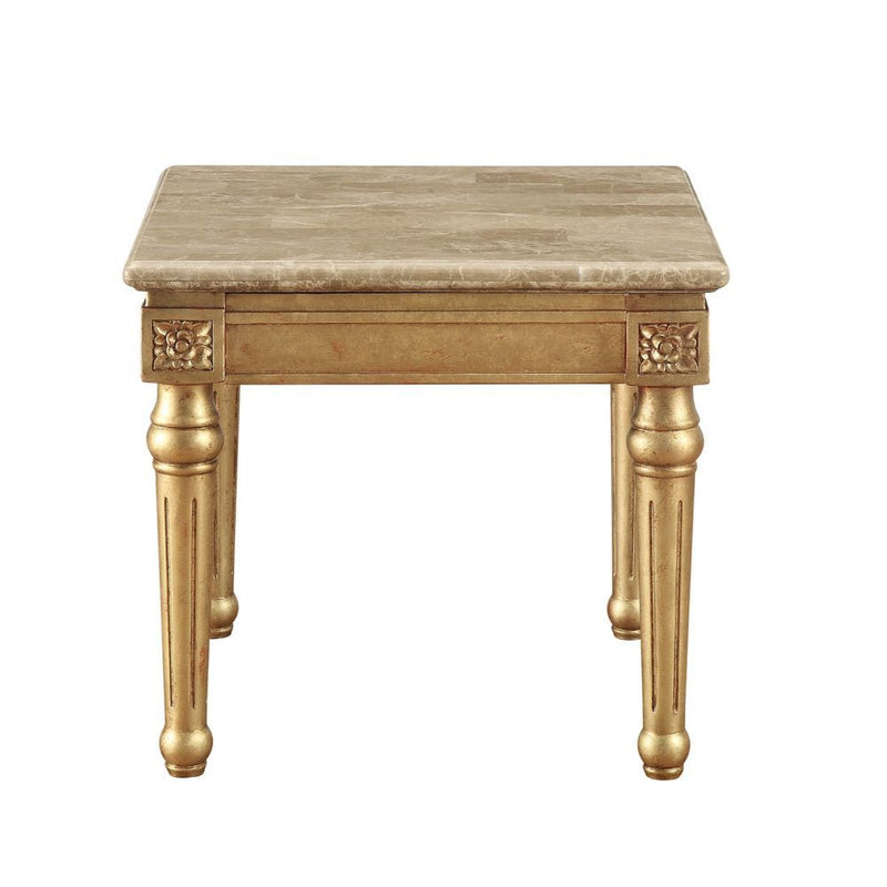Daesha - End Table - Marble & Antique Gold - Urban Living Furniture (Los Angeles, CA)