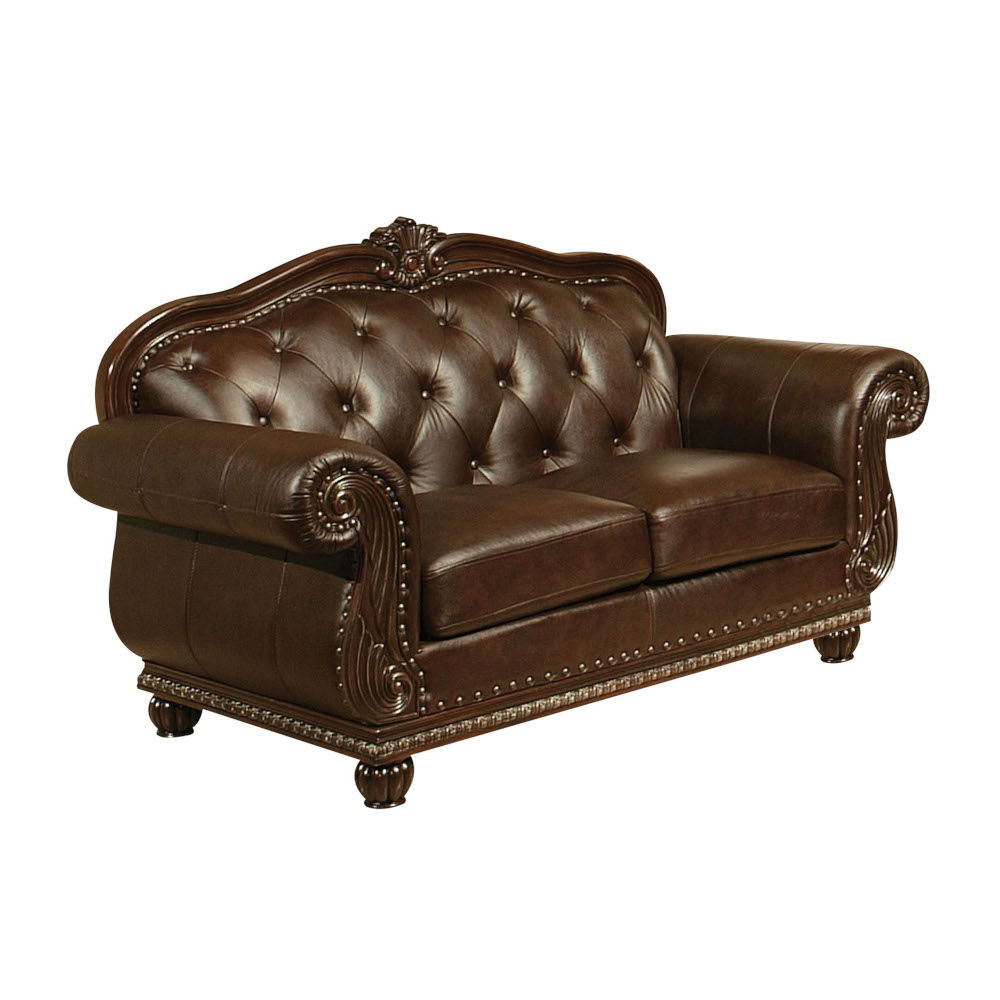 Anondale - Loveseat - Espresso Top Grain Leather Match - Urban Living Furniture (Los Angeles, CA)