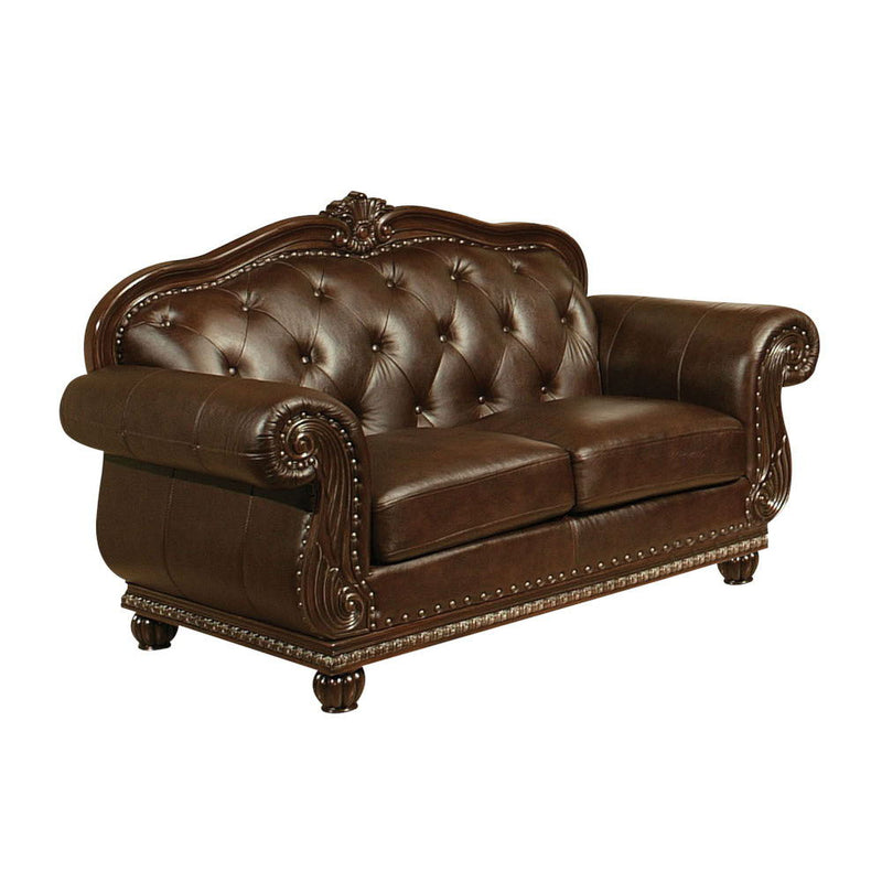 Anondale - Loveseat - Espresso Top Grain Leather Match - Urban Living Furniture (Los Angeles, CA)