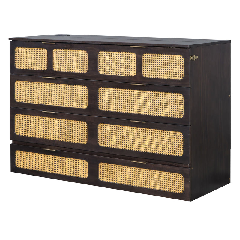 Classic Stylish Murphy Bed With Large Drawers