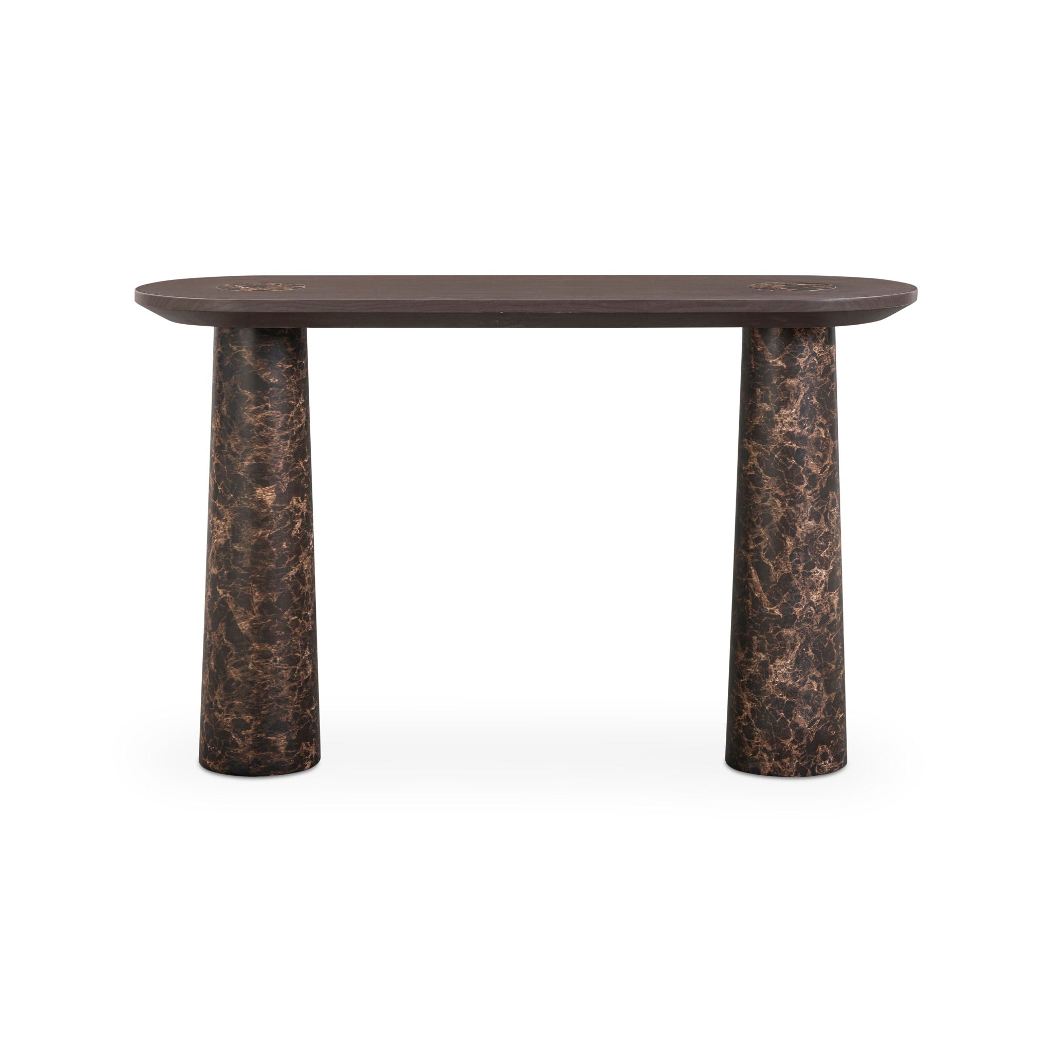 Braya - Faux Emperador Marble Console Table - Dark Brown - Urban Living Furniture (Los Angeles, CA)