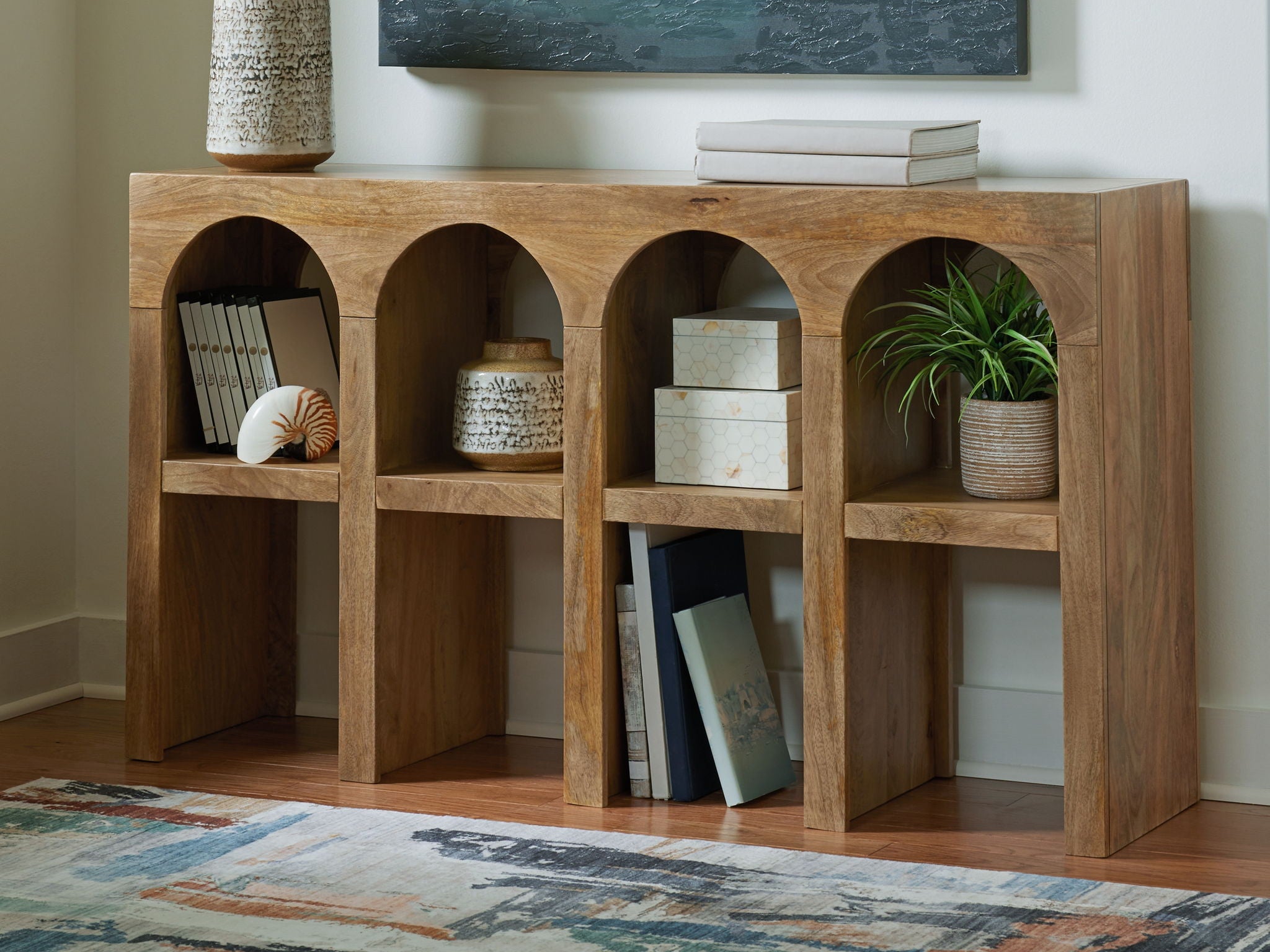 Luzmanacy - Natural Brown - Console Sofa Table - Urban Living Furniture (Los Angeles, CA)