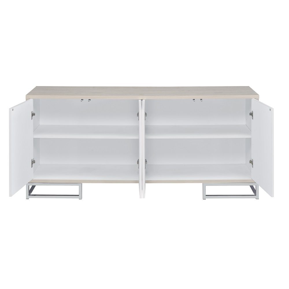 Liam - Console Cabinet - Blue Marble Print & Chrome - Urban Living Furniture (Los Angeles, CA)