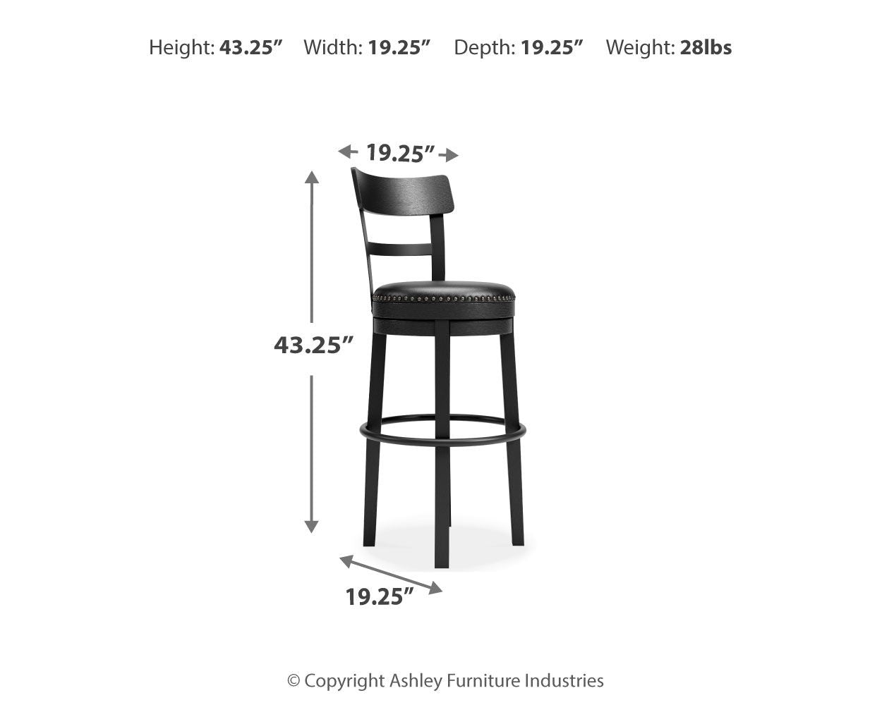 Valebeck - Tall Upholstered Swivel Barstool - Urban Living Furniture (Los Angeles, CA)