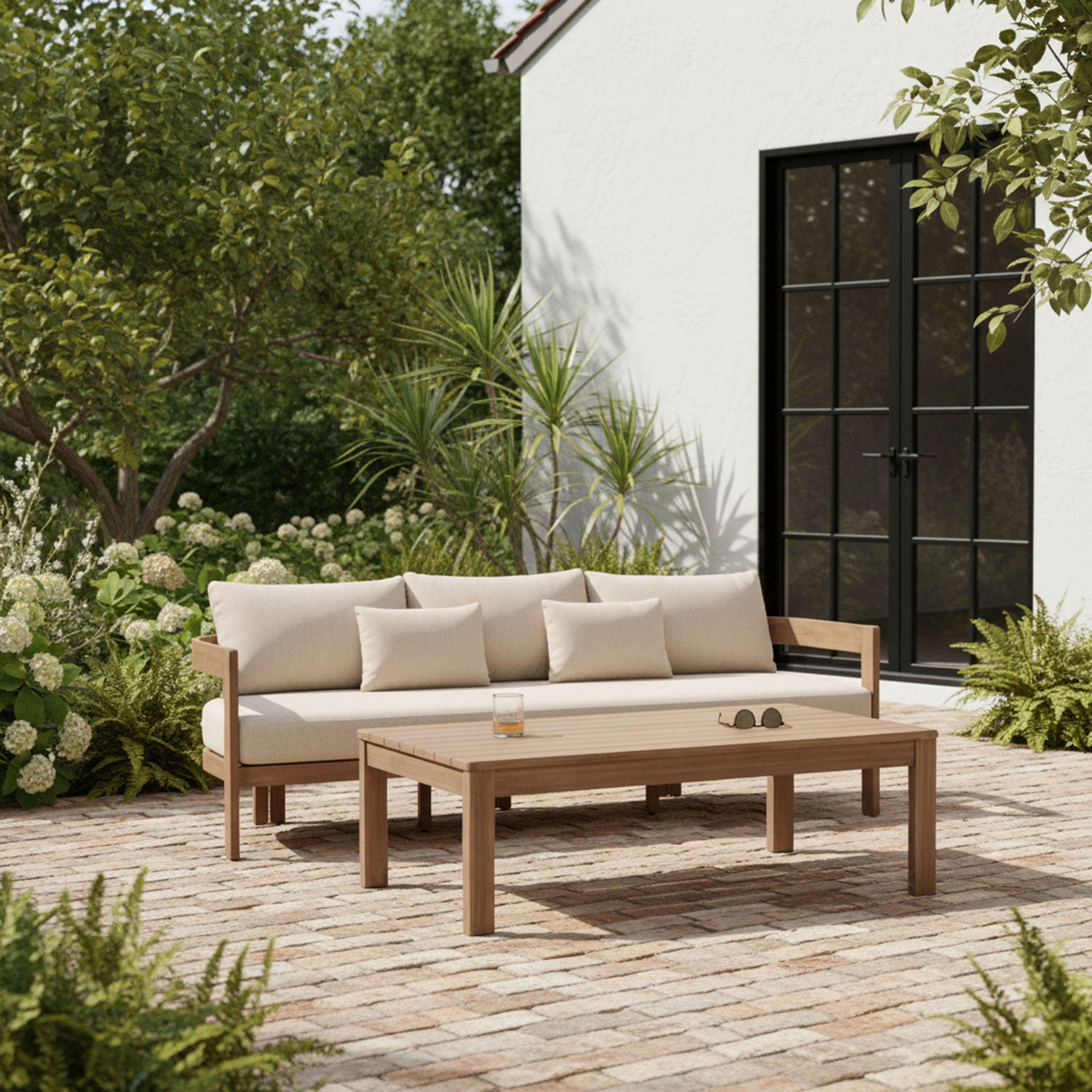 Newport - Water Resistant Fabric 86.75" Upholstered Outdoor Patio Sofa - Urban Living Furniture (Los Angeles, CA)