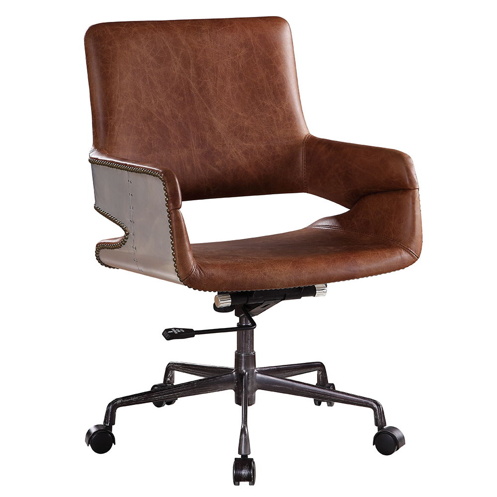 Kamau - Office Chair - Vintage Cocoa Top Grain Leather - Urban Living Furniture (Los Angeles, CA)
