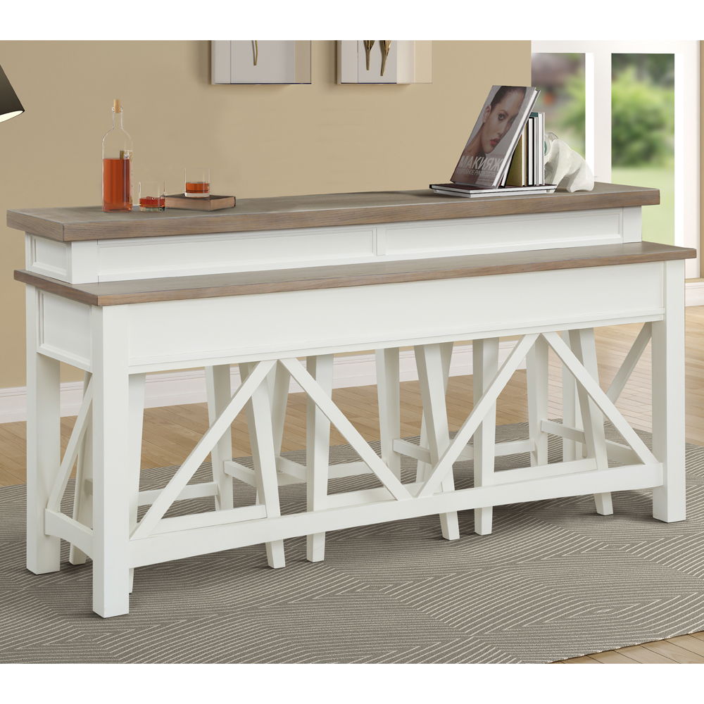 Americana Modern - Everywhere Console With 3 Stools - Cotton - Urban Living Furniture (Los Angeles, CA)