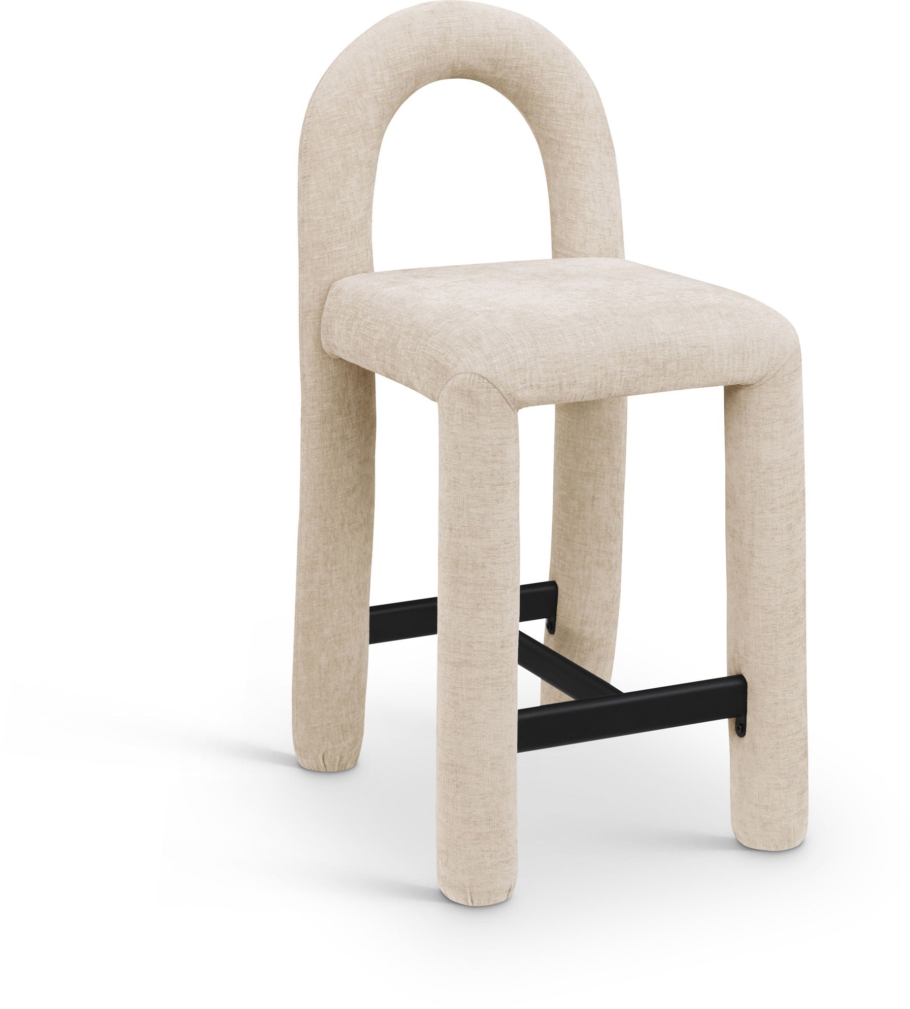 Amari - Chenille Fabric Stool - Urban Living Furniture (Los Angeles, CA)