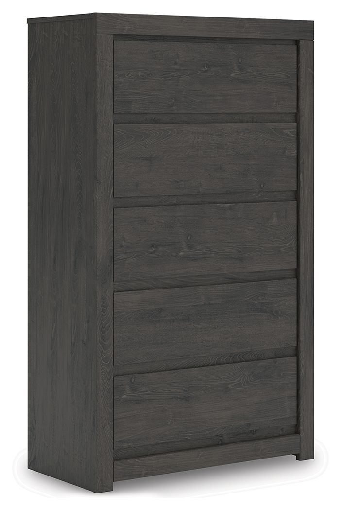 Fraluna - Charcoal - Five Drawer Chest - Urban Living Furniture (Los Angeles, CA)
