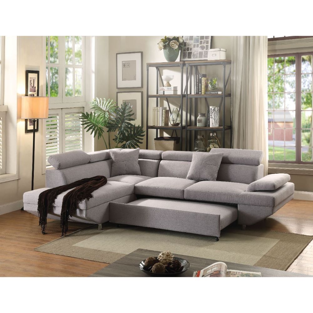 Jemima - Sectional Sofa - Gray Fabric - Urban Living Furniture (Los Angeles, CA)