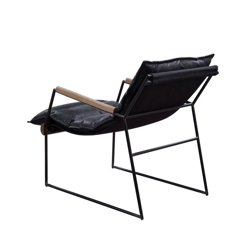 Luberzo - Accent Chair - Distress Espresso Top Grain Leather & Matt Iron - Urban Living Furniture (Los Angeles, CA)