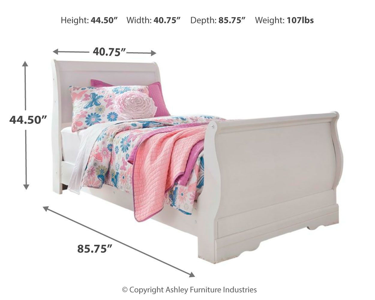 Anarasia - Sleigh Bed - Urban Living Furniture (Los Angeles, CA)