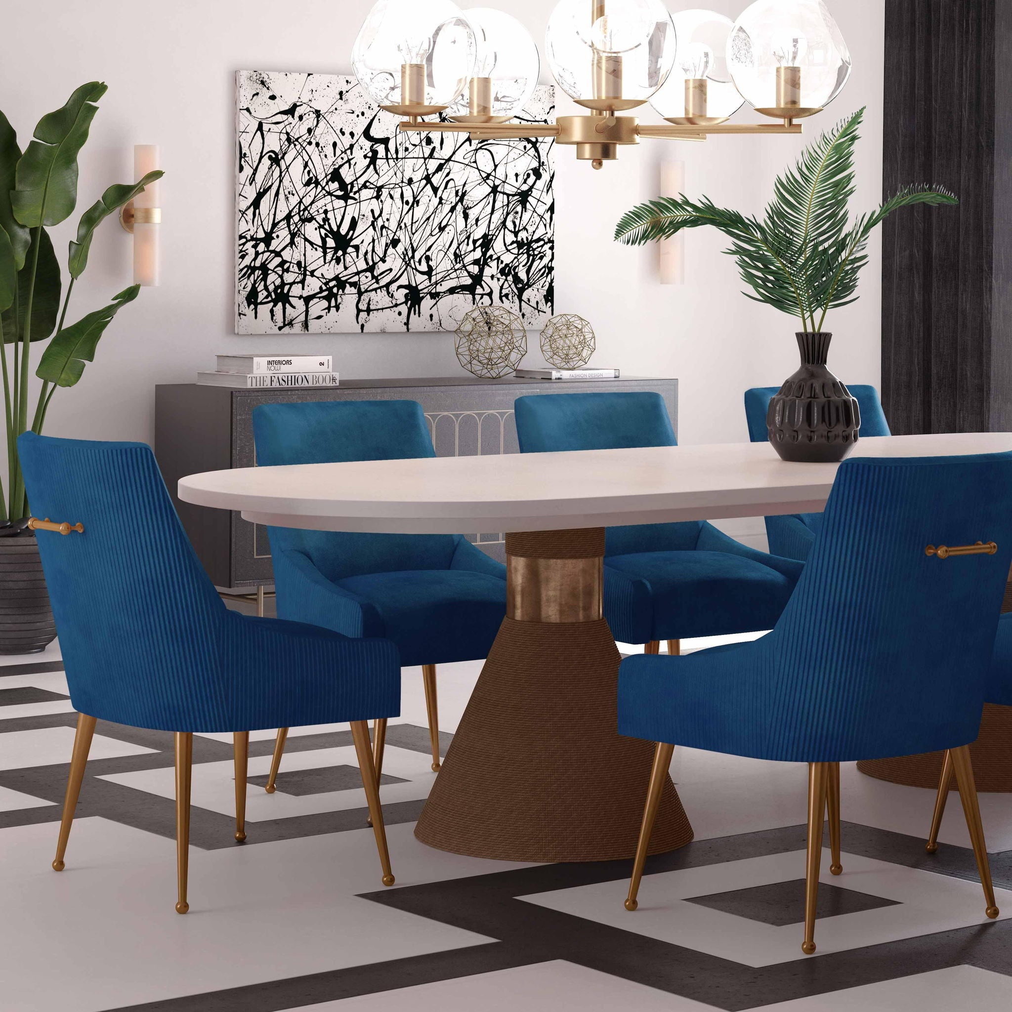 Beatrix - Pleated Velvet Side Chair - Urban Living Furniture (Los Angeles, CA)