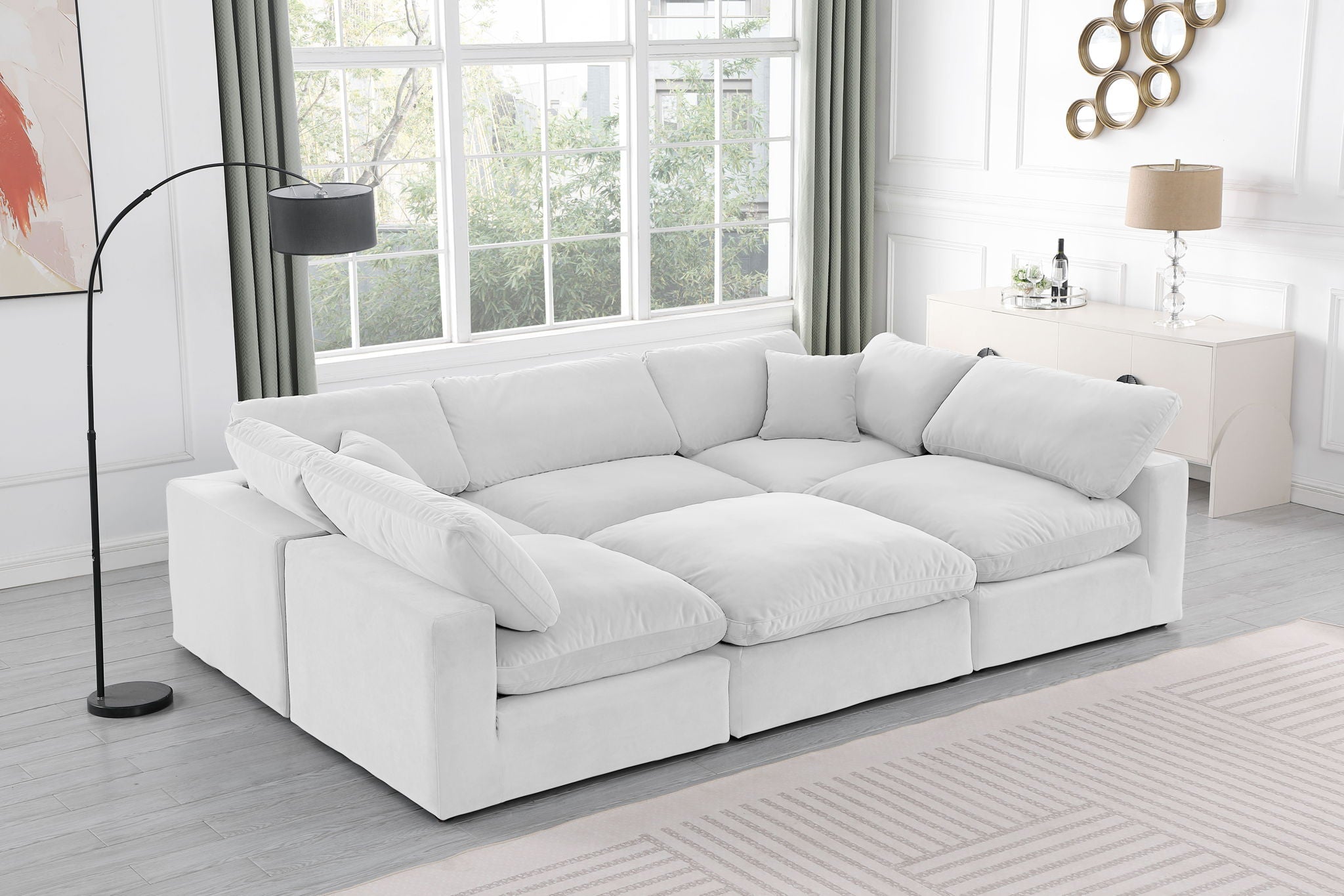 Comfy - 6 Piece Velvet Sectional - Urban Living Furniture (Los Angeles, CA)