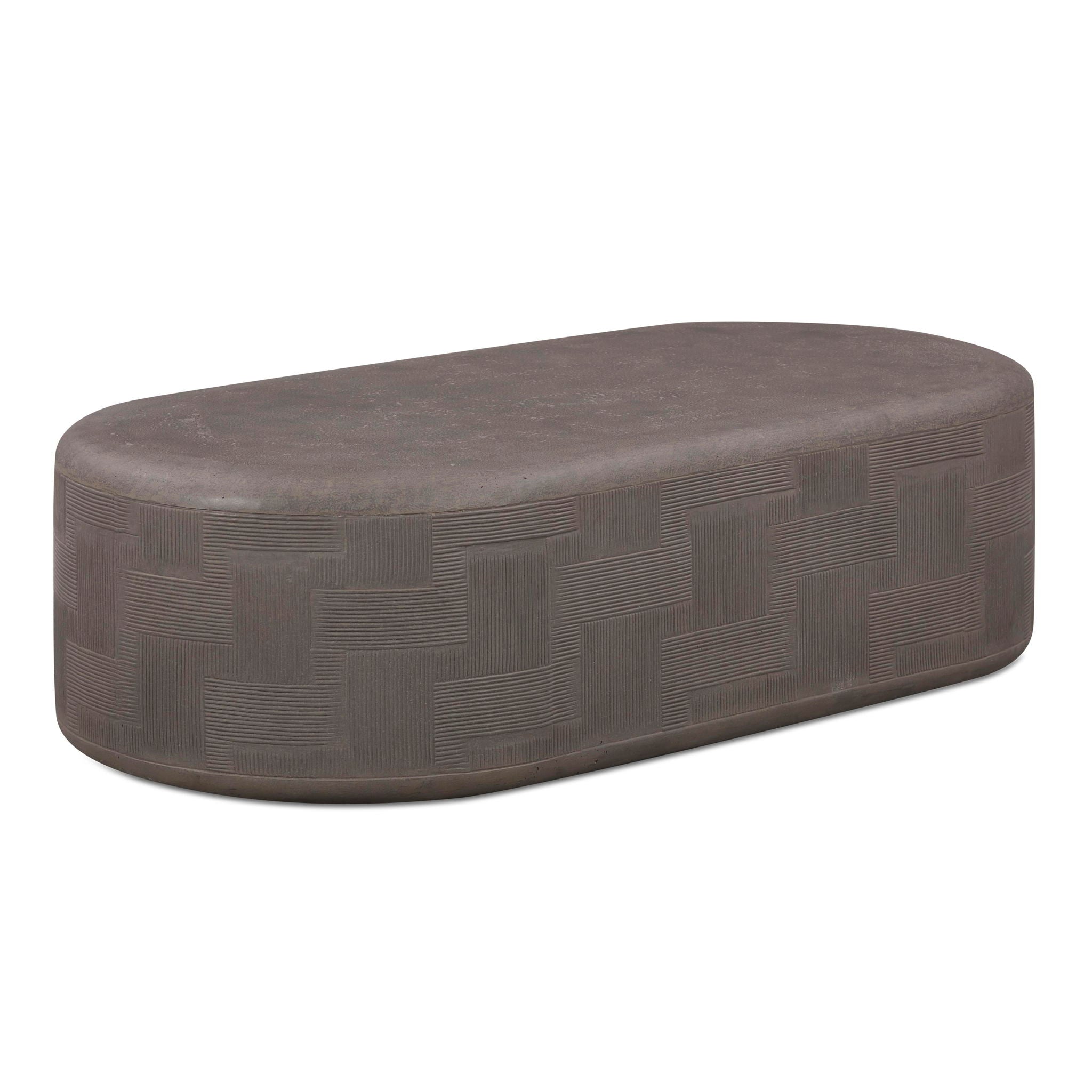 Suraya - Concrete Rounded Coffee Table - Urban Living Furniture (Los Angeles, CA)