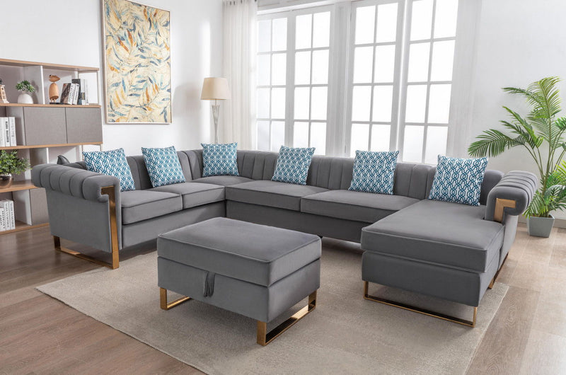 Maddie - Velvet Sectional Sofa - Urban Living Furniture (Los Angeles, CA)