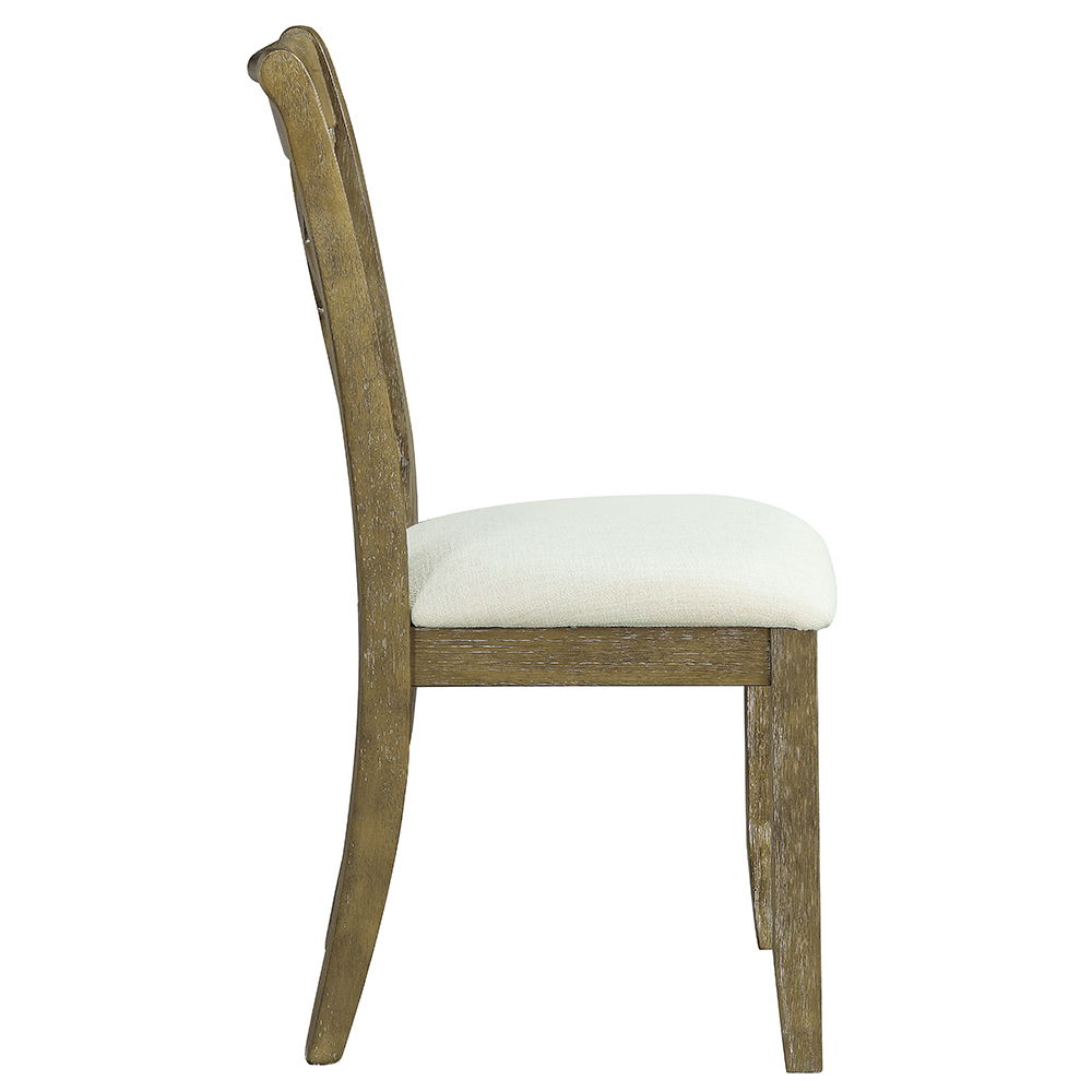 Karsen - Side Chair (Set of 2) - Beige Linen & Rustic Oak - Urban Living Furniture (Los Angeles, CA)