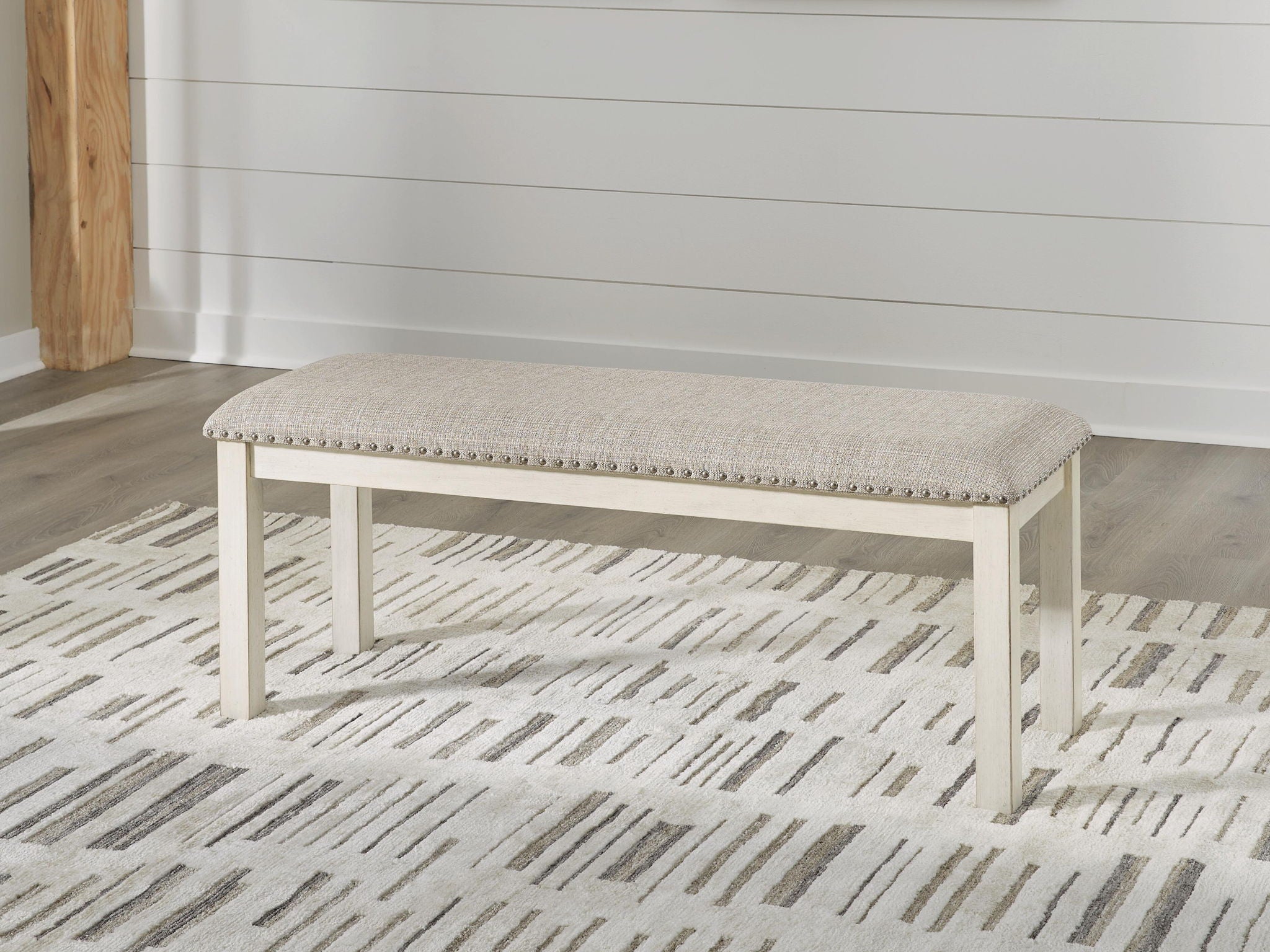 Robbinsdale - Large Upholstered Dining Room Bench - Antique White - Urban Living Furniture (Los Angeles, CA)