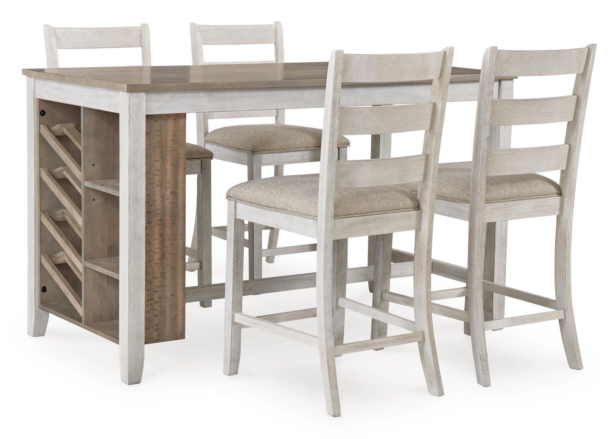 Skempton - Rectangular Counter Table With Storage - White - Urban Living Furniture (Los Angeles, CA)