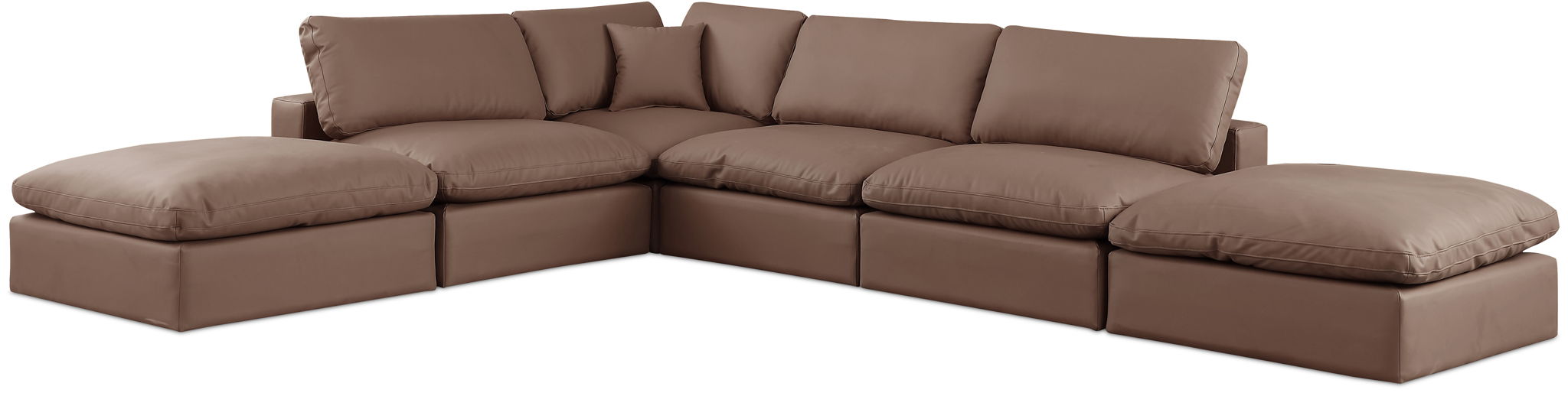 Comfy - 6 Piece Faux Leather Modular Sectional - Urban Living Furniture (Los Angeles, CA)