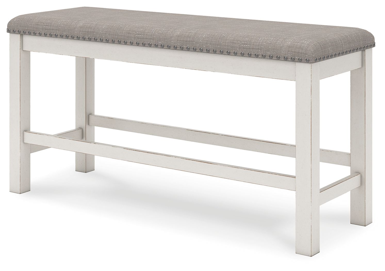 Robbinsdale - Antique White - Dbl Counter Height Upholstered Dining Bench - Urban Living Furniture (Los Angeles, CA)