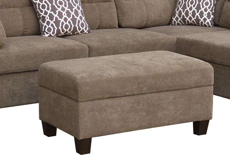 Diego - Fabric Sectional Sofa With Right Facing Chaise, Storage Ottoman, And 2 Accent Pillows - Urban Living Furniture (Los Angeles, CA)